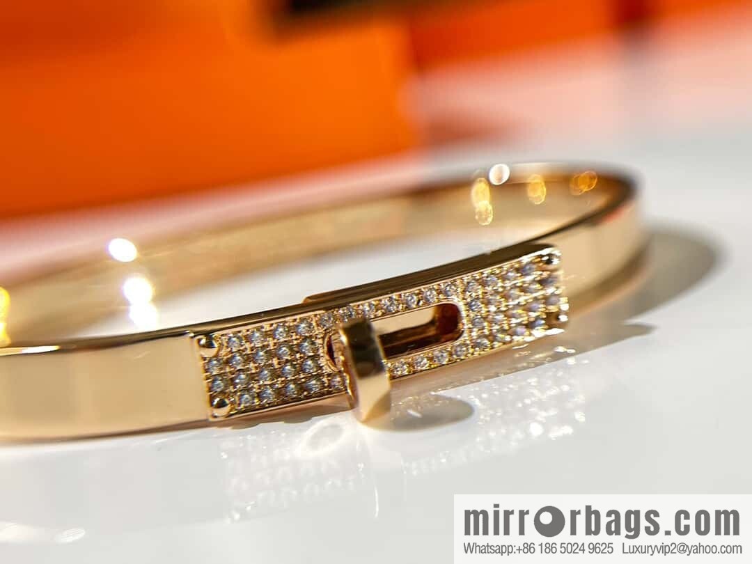 ❗️New ❗️ (Half Diamond) ☀️ Hermès HERMES Kelly Half Diamond Bracelet Bracelet ☀️