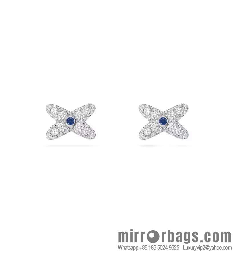 ☀️Chaumet Paris CHAUMET full diamond cross stud earrings