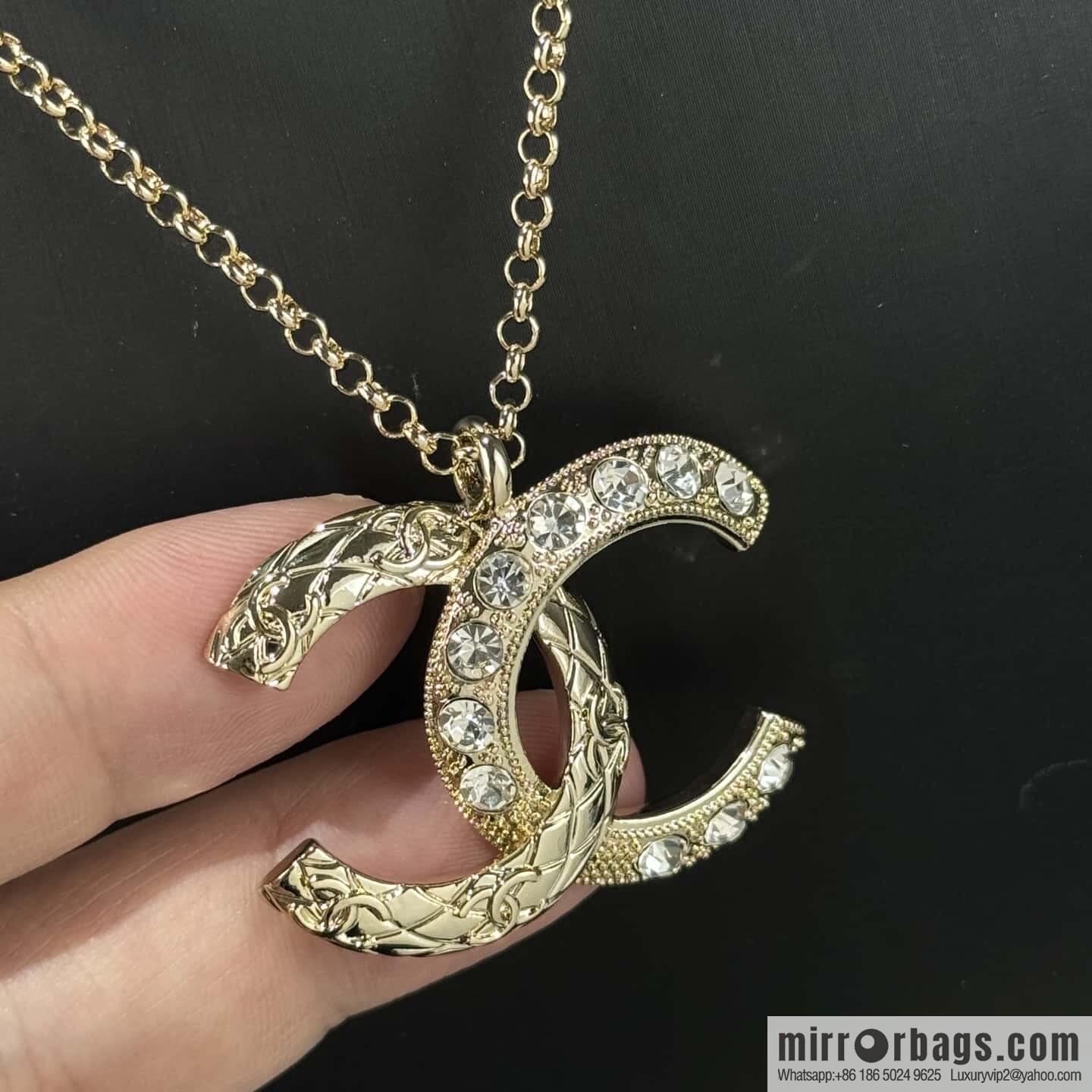 ❗️New ❗️ ☀️ New ☑️ Chanel Double C Full Diamond Necklace ☀️