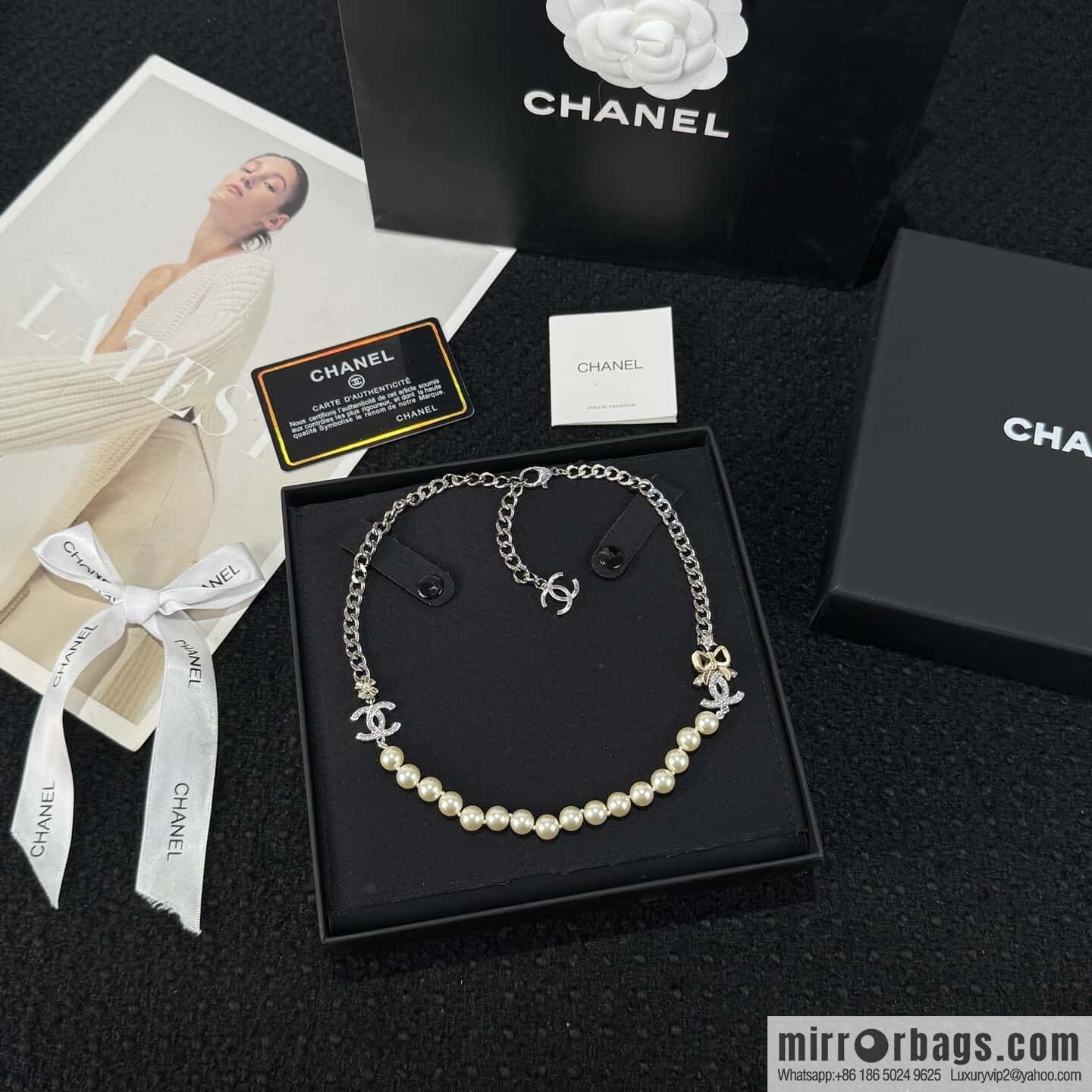 ❗️New ❗️ ☀️ New ☑️ Chanel Double C Pearl Necklace ☀️