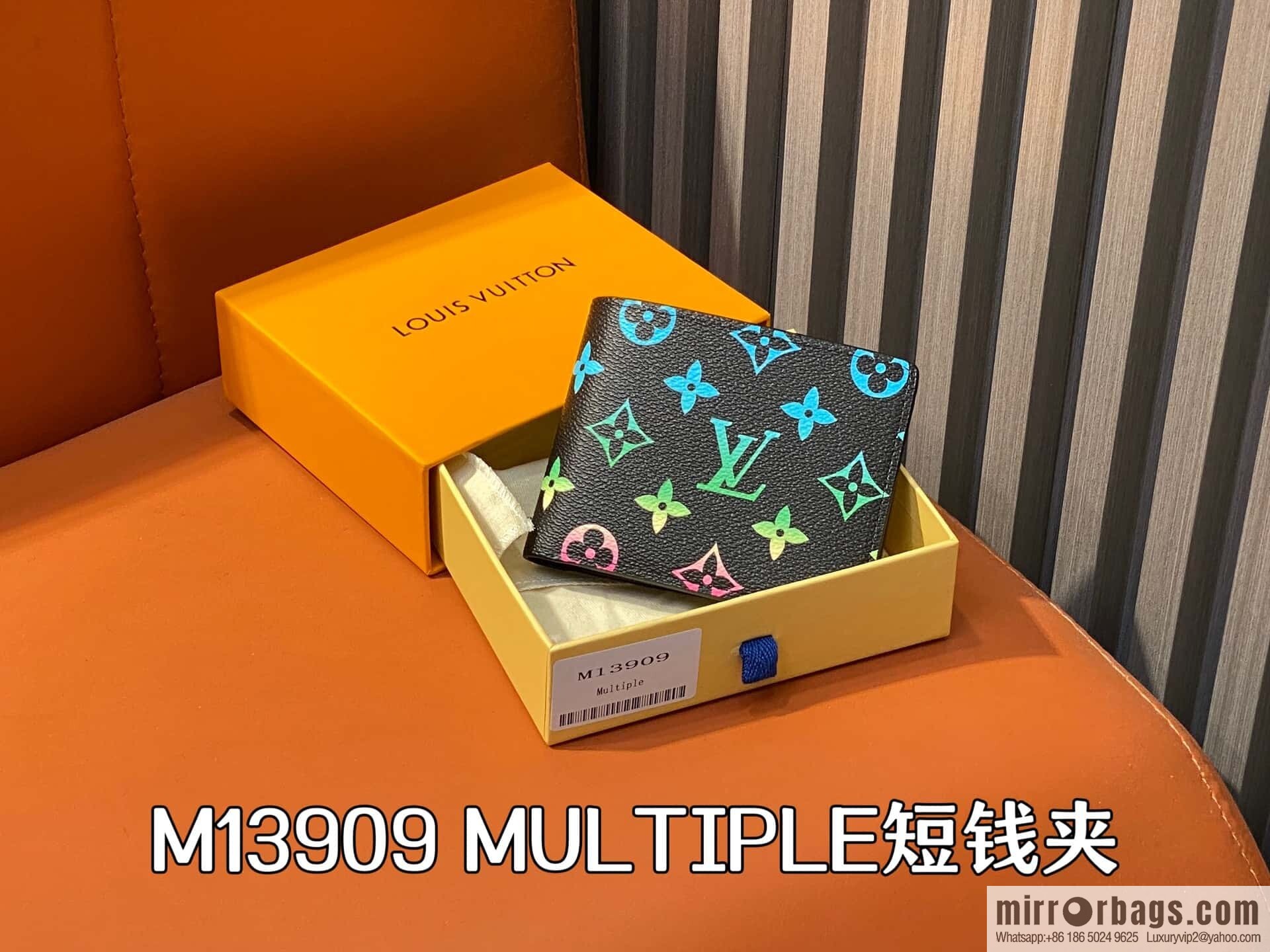[Boutique‑grade] M13909 black gradual change short suit clip MULTIPLE short wallet