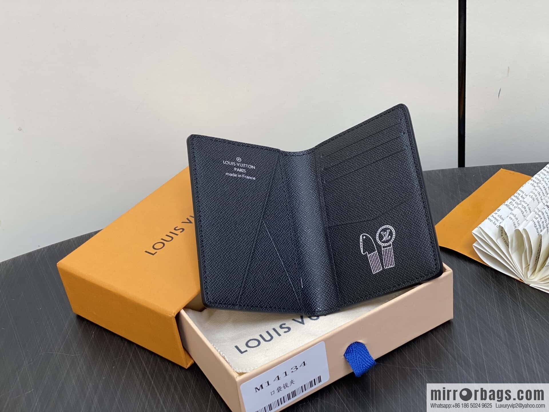 [Premium‑quality] M14134 black gradual change card bag pocket wallet, pocket wallet