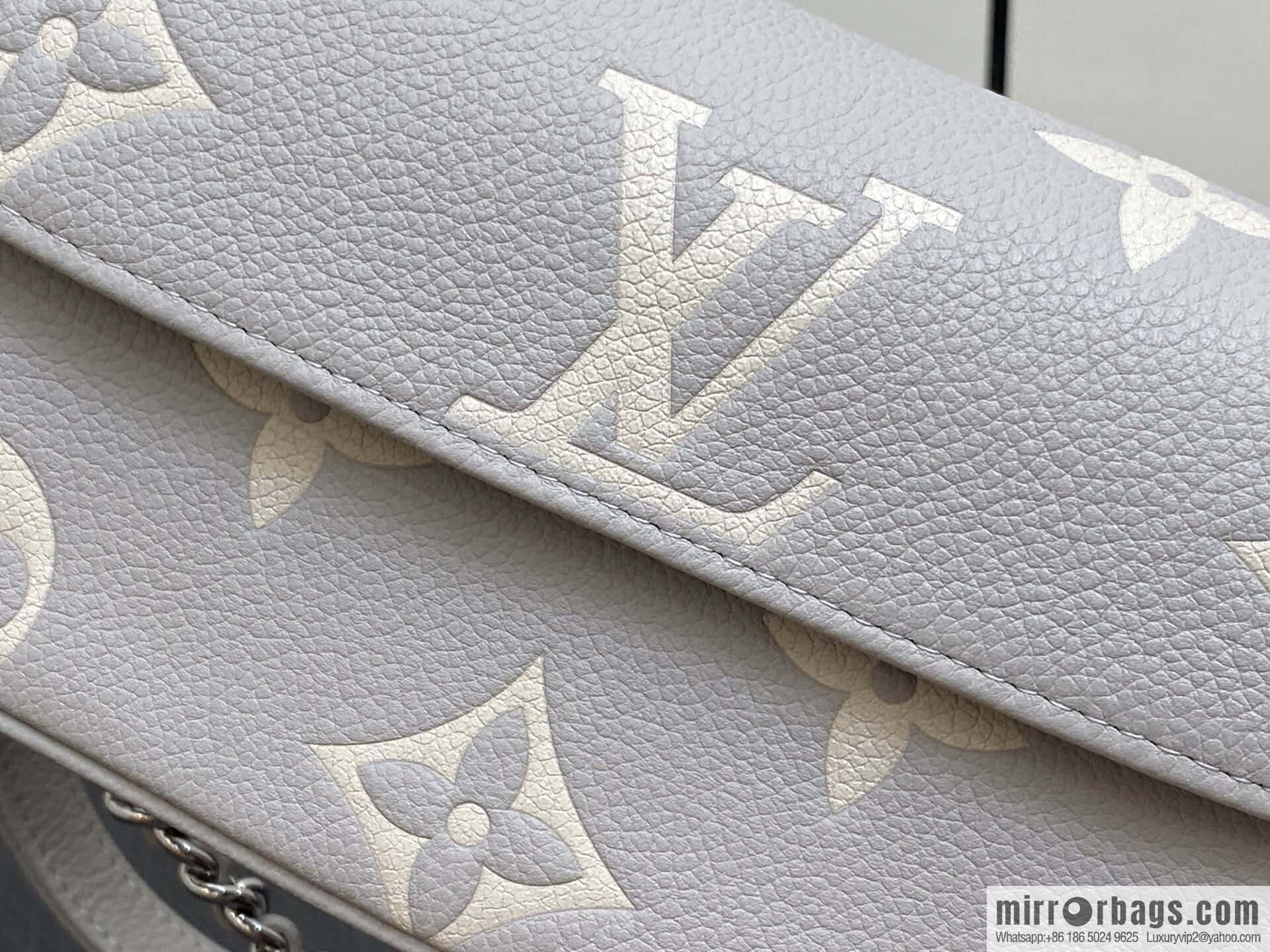 [Boutique‑grade] M14225 taro purple, full leather chain armpit bag WALLET ON CHAIN IVY handbag