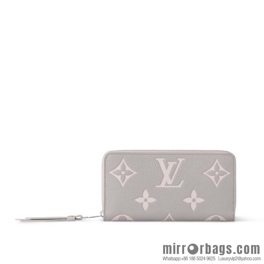 [Boutique‑grade] M14228 taro purple, full leather single zipper wallet zippy zipper wallet