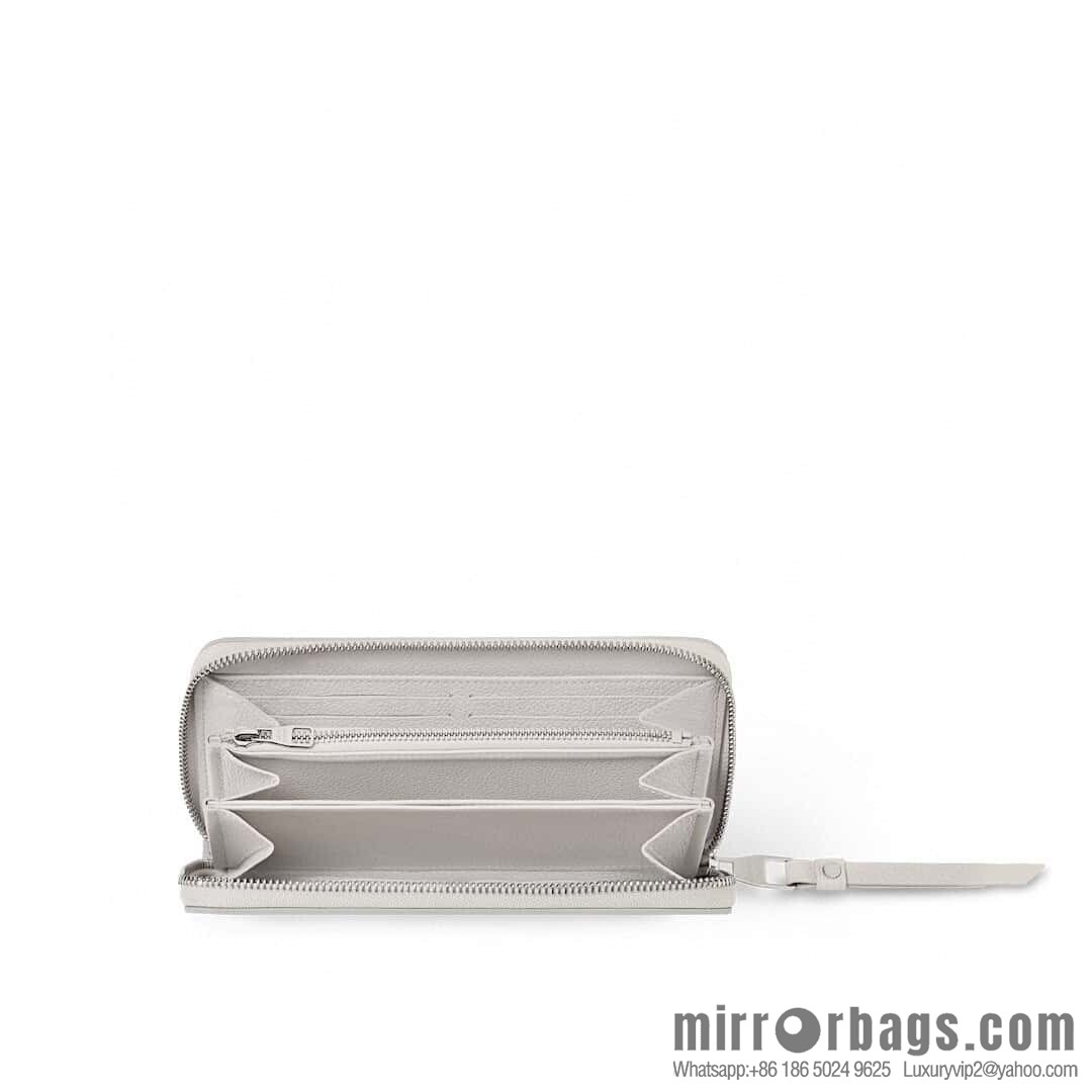 [Boutique‑grade] M14228 taro purple, full leather single zipper wallet zippy zipper wallet