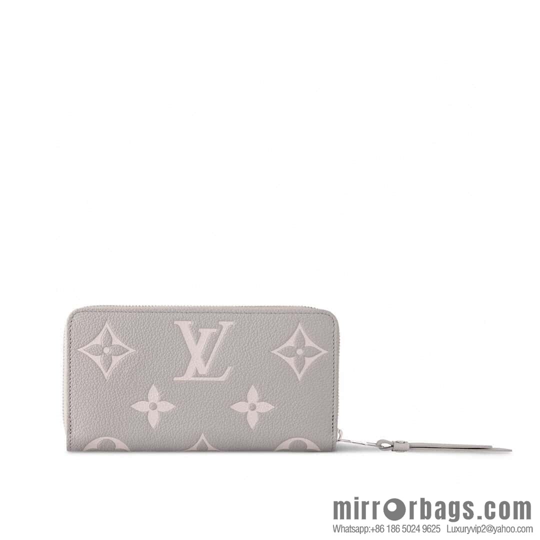 [Boutique‑grade] M14228 taro purple, full leather single zipper wallet zippy zipper wallet