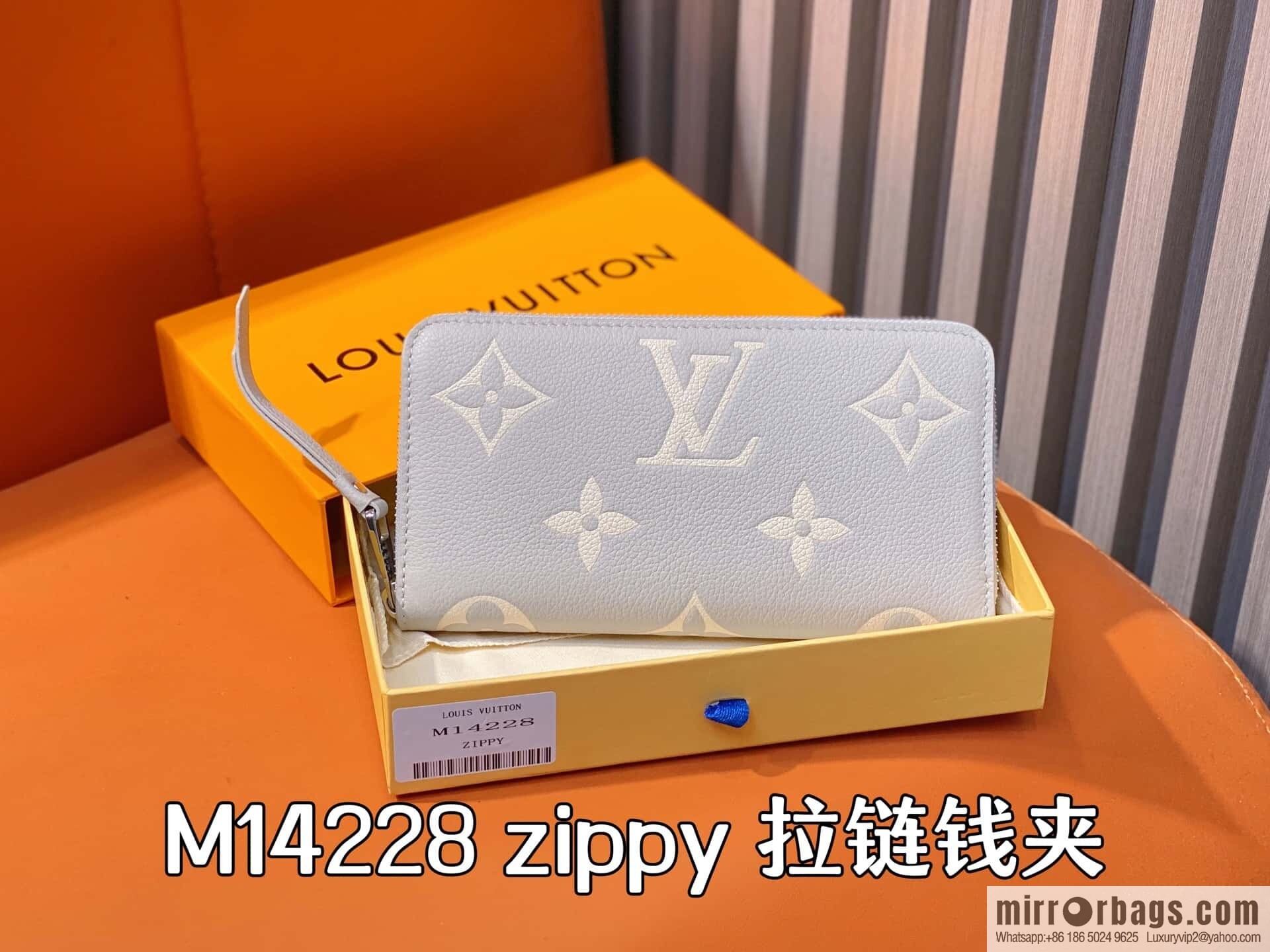 [Boutique‑grade] M14228 taro purple, full leather single zipper wallet zippy zipper wallet