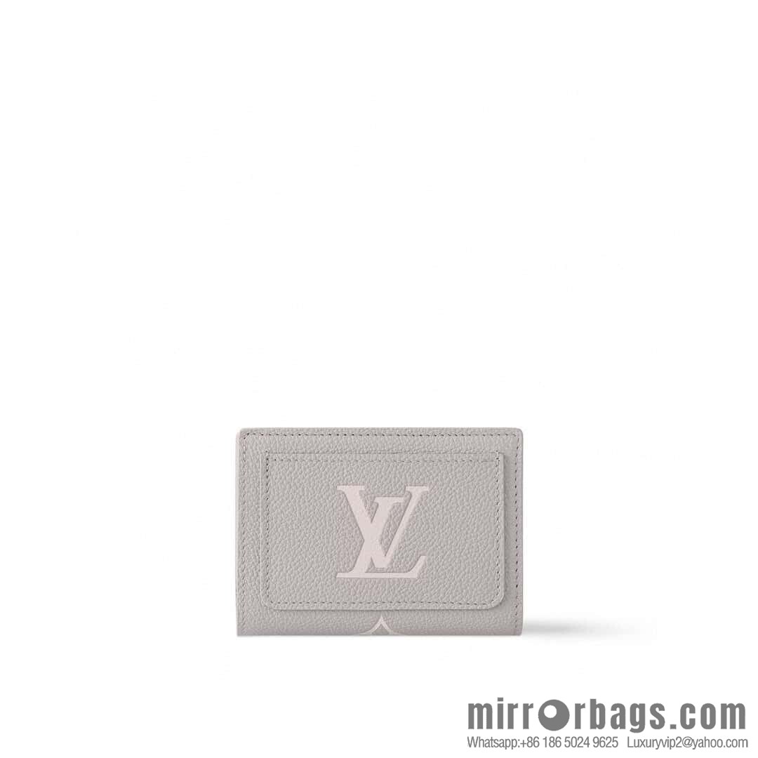 [Boutique‑grade] M14153 taro purple, full leather two-fold wallet CLÉA card holder