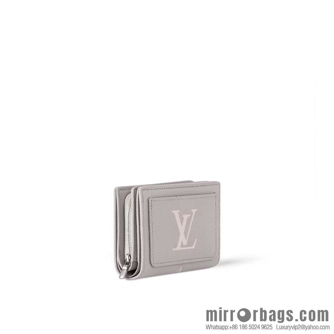 [Boutique‑grade] M14153 taro purple, full leather two-fold wallet CLÉA card holder
