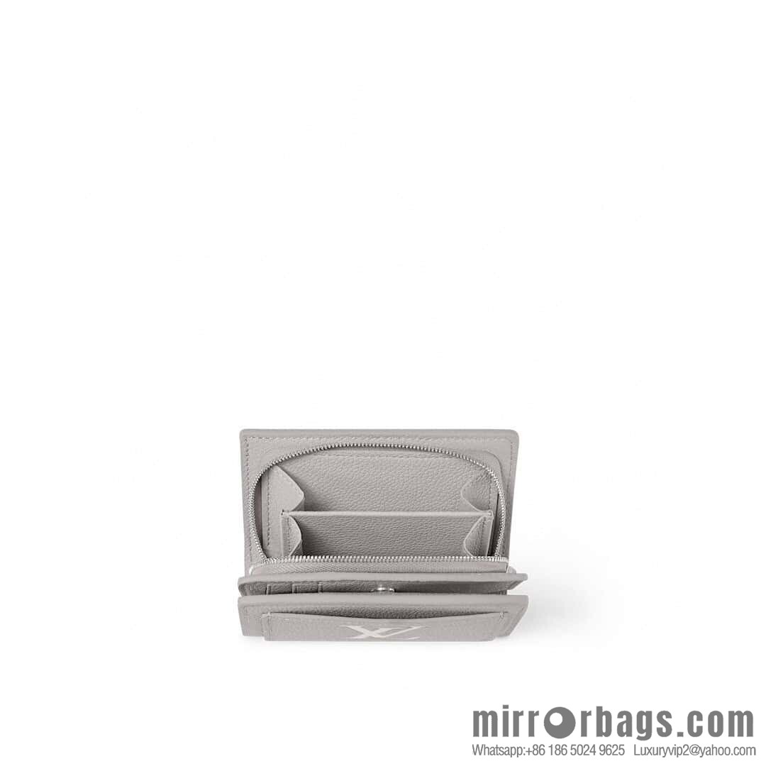 [Boutique‑grade] M14153 taro purple, full leather two-fold wallet CLÉA card holder