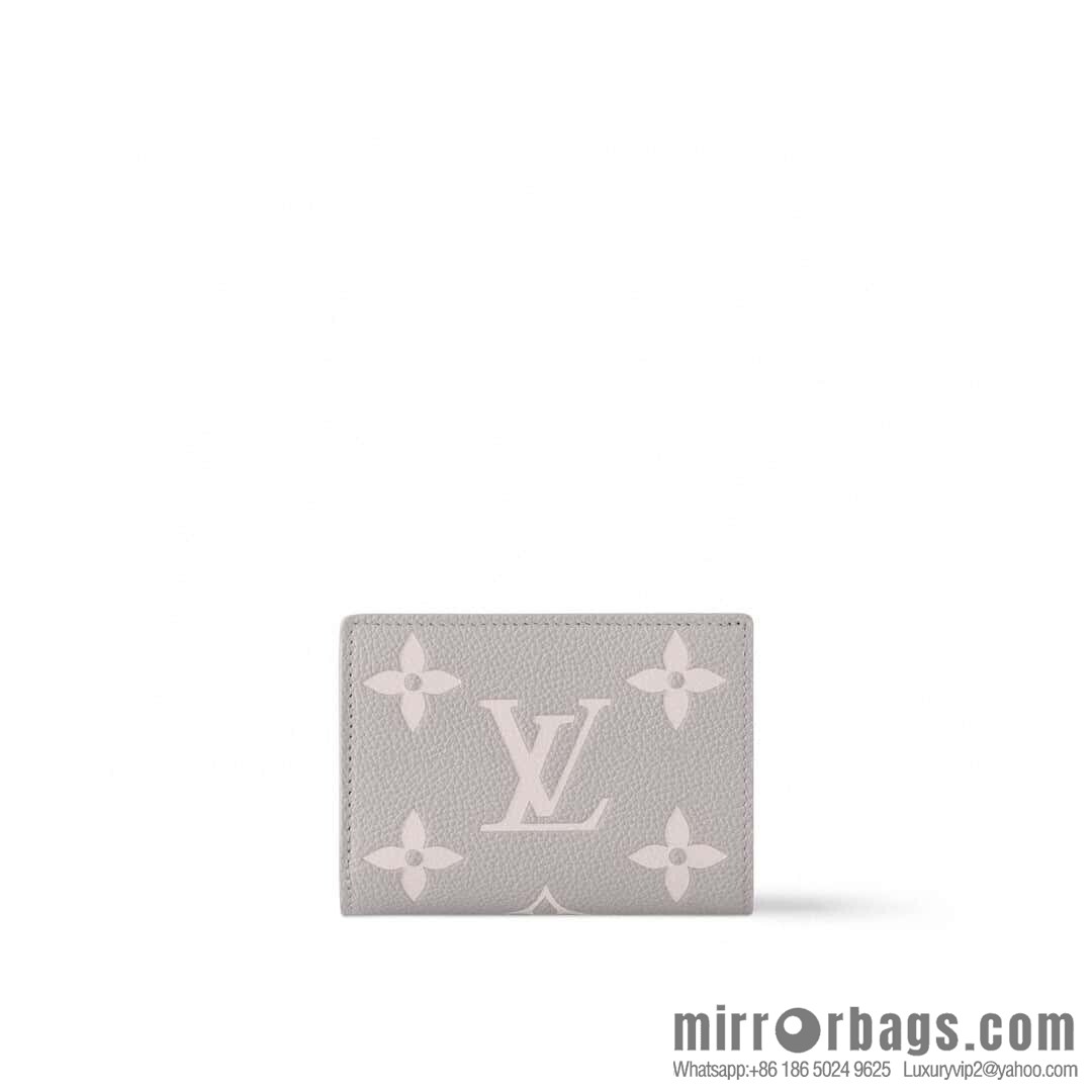 [Boutique‑grade] M14153 taro purple, full leather two-fold wallet CLÉA card holder