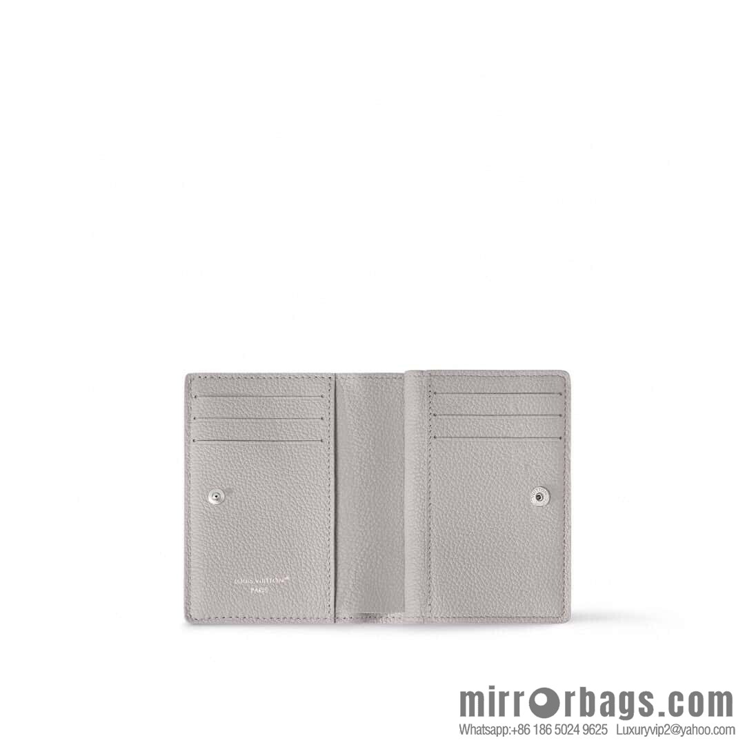 [Boutique‑grade] M14153 taro purple, full leather two-fold wallet CLÉA card holder