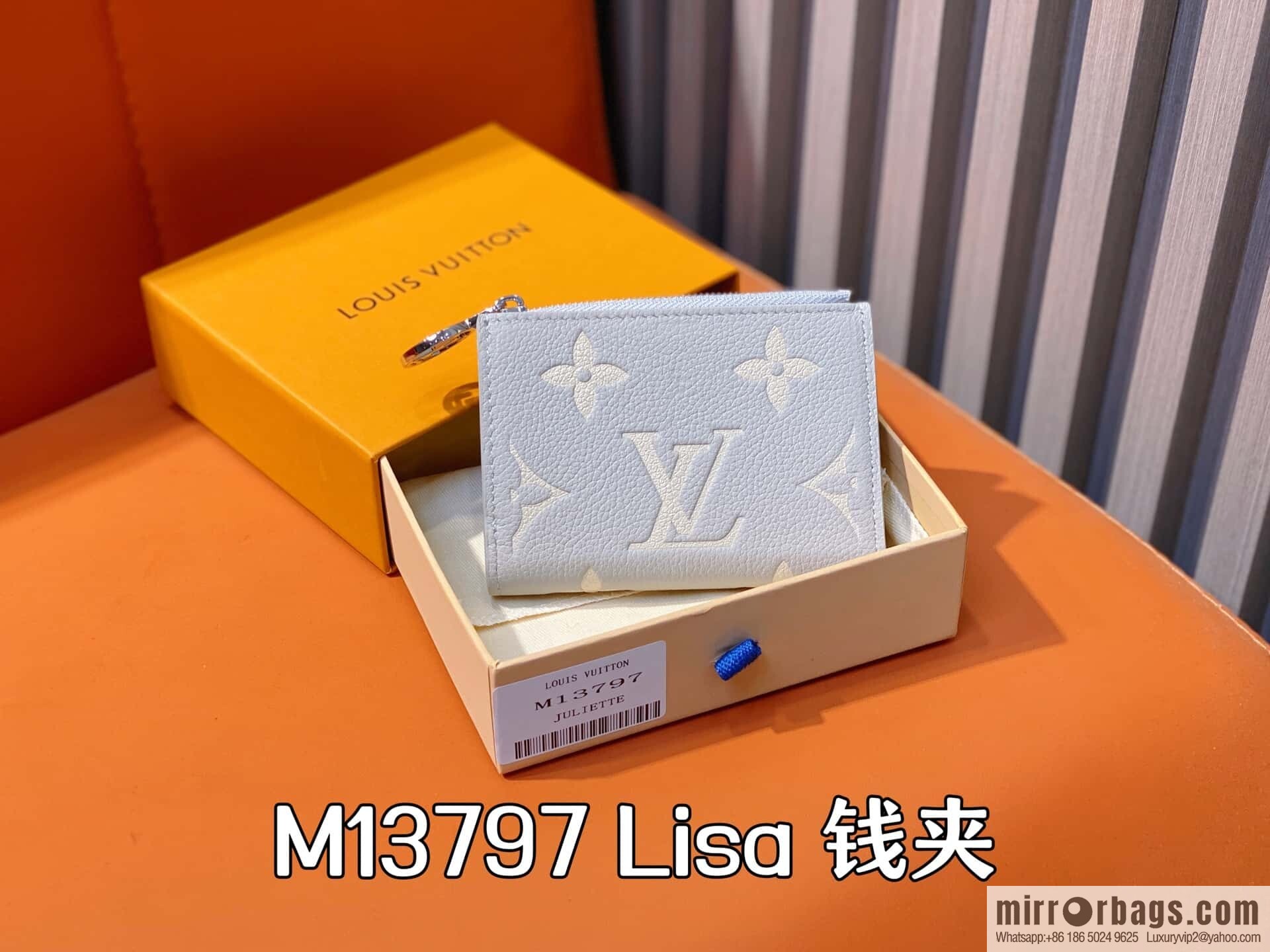 [Boutique‑grade] M13797 mashed taro purple (silk screen printing) full leather 20% off wallet Lisa wallet