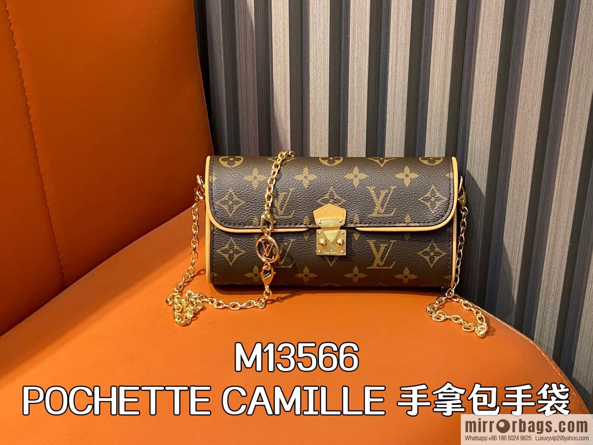 [Boutique‑grade] M13566 presbyopia, chain bag POCHETTE CAMILLE clutch bag handbag