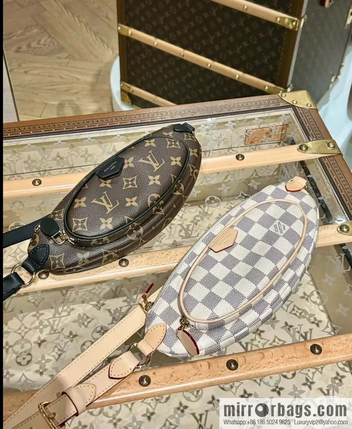 [Boutique‑grade] N00230 white grid, small fanny pack, the new KEEPIT fanny pack of the season