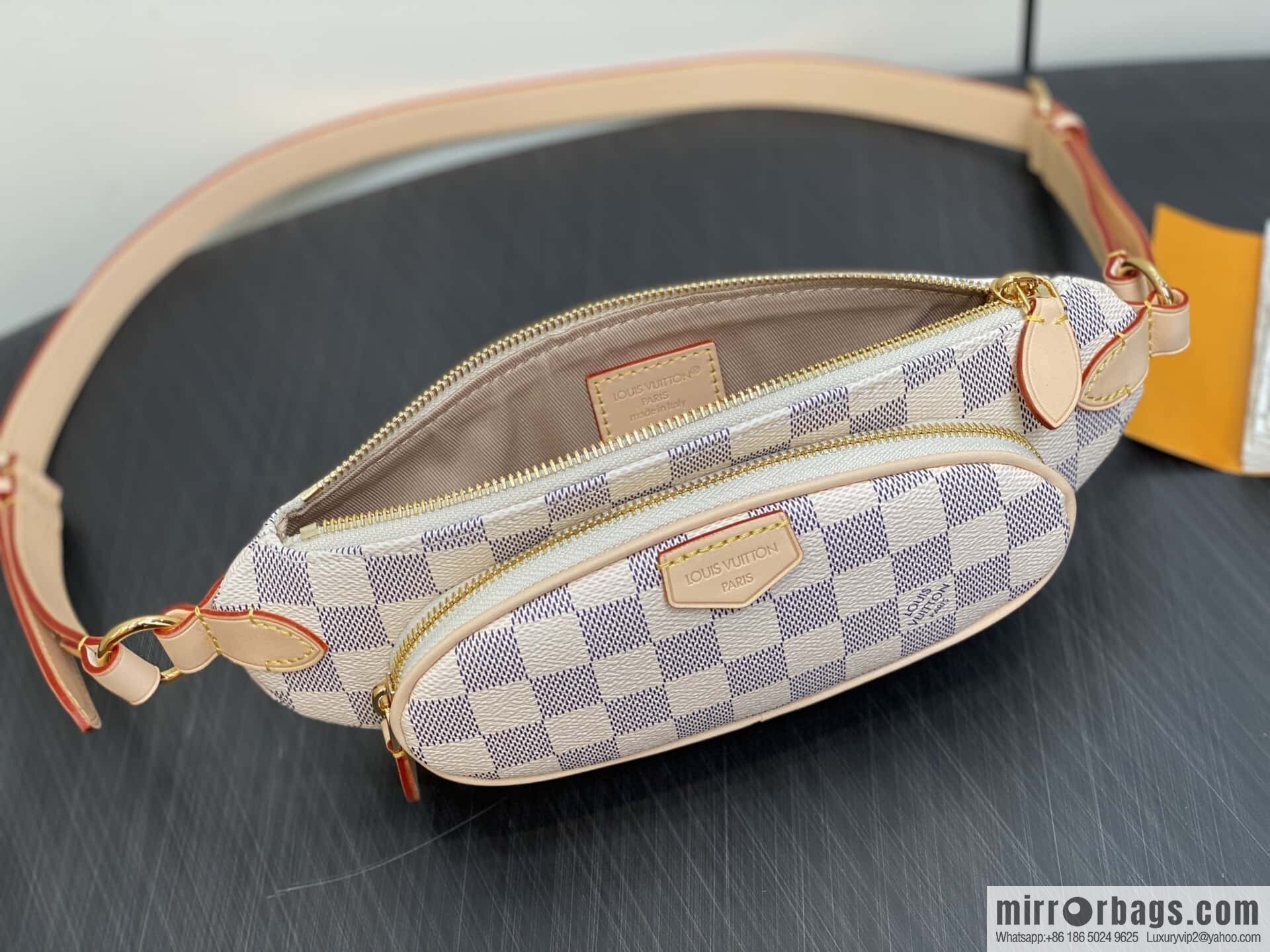 [Boutique‑grade] N00230 white grid, small fanny pack, the new KEEPIT fanny pack of the season