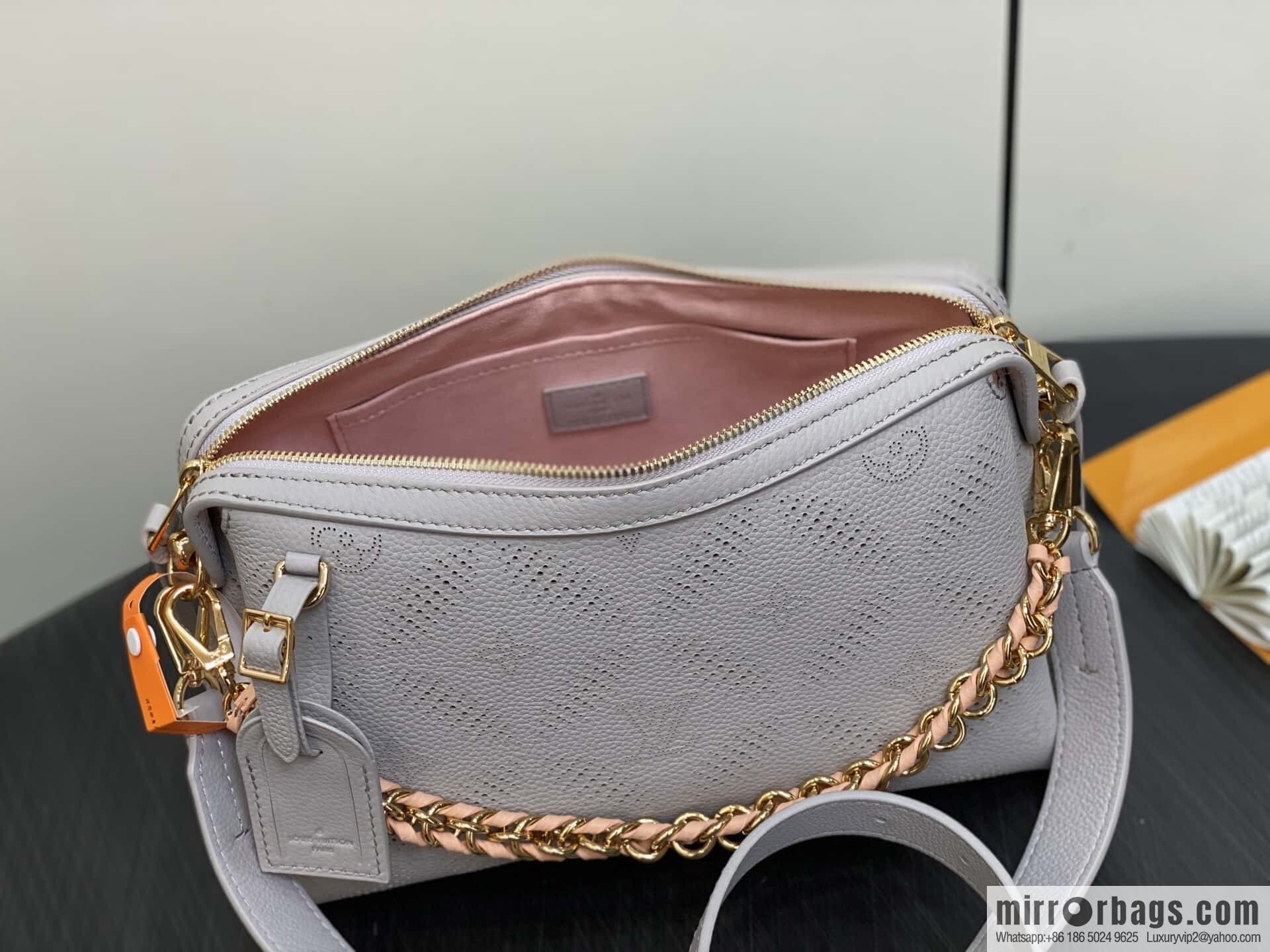 [Premium‑quality] M13157 taro purple, full leather hollow chain bag Hand It All small handbag
