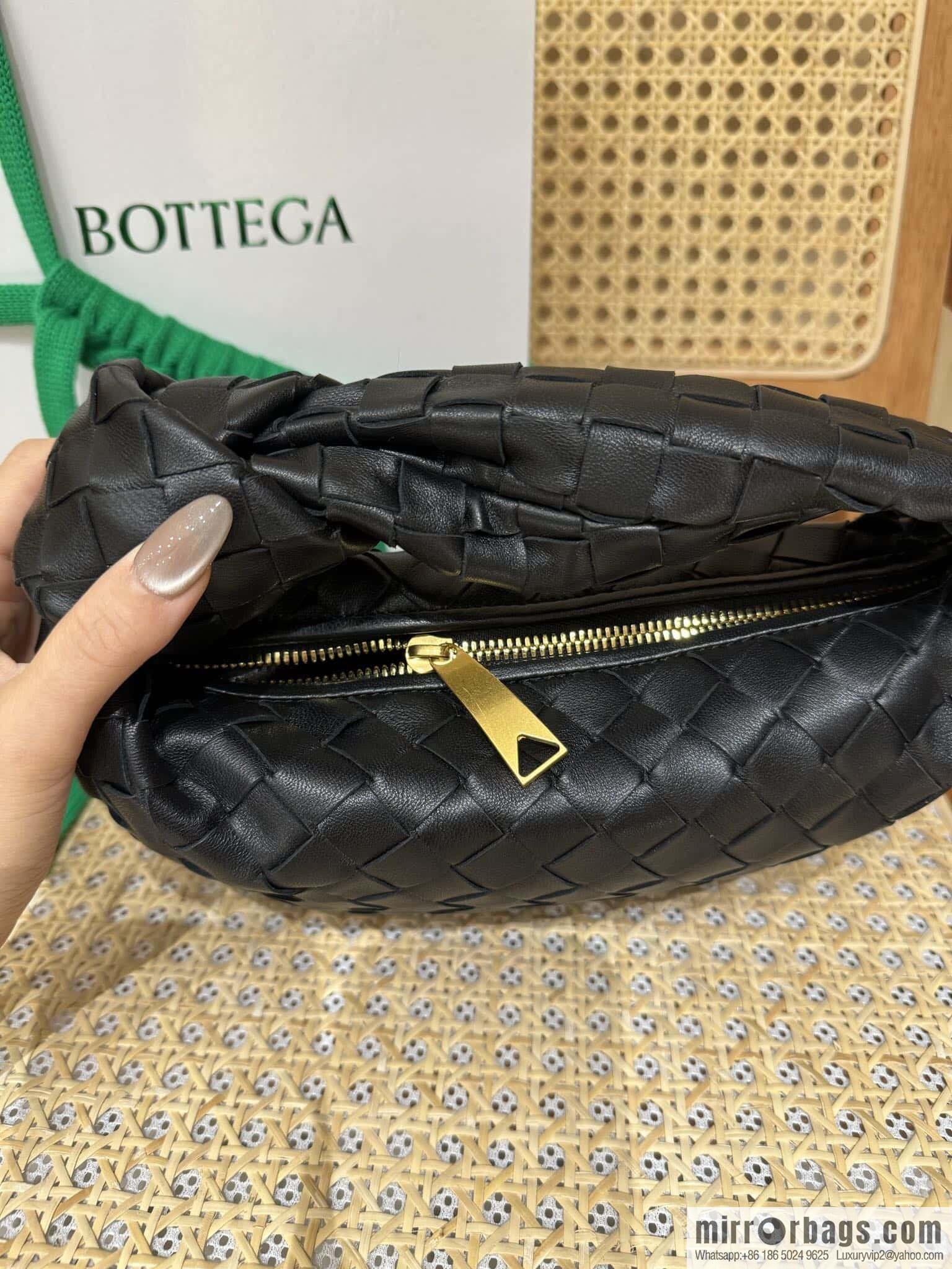 BV MINI JODIE 651876 black gold buckle
