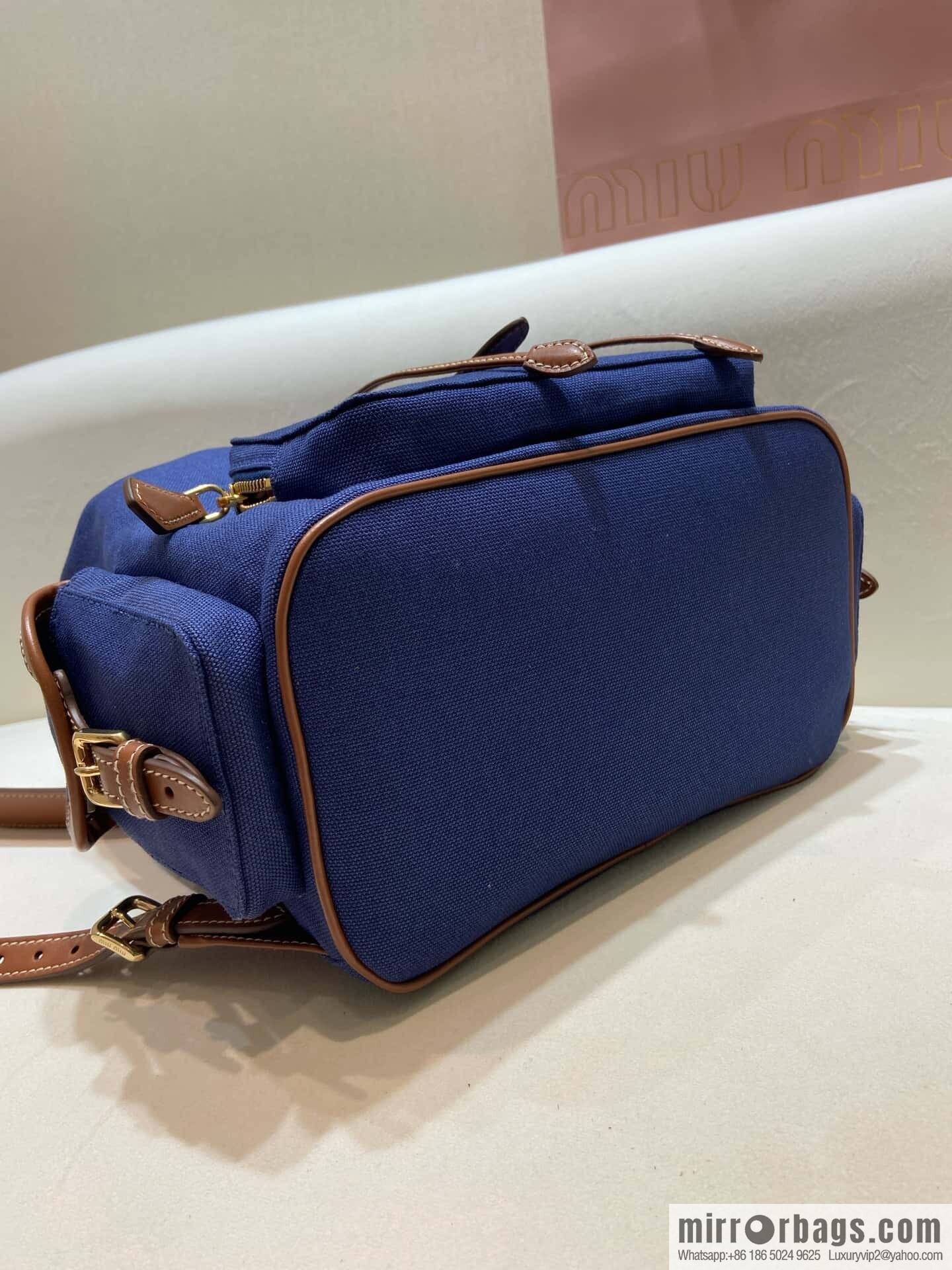 MIUMIU 💕 new backpack 💕 5BZ042 💕💕 blue