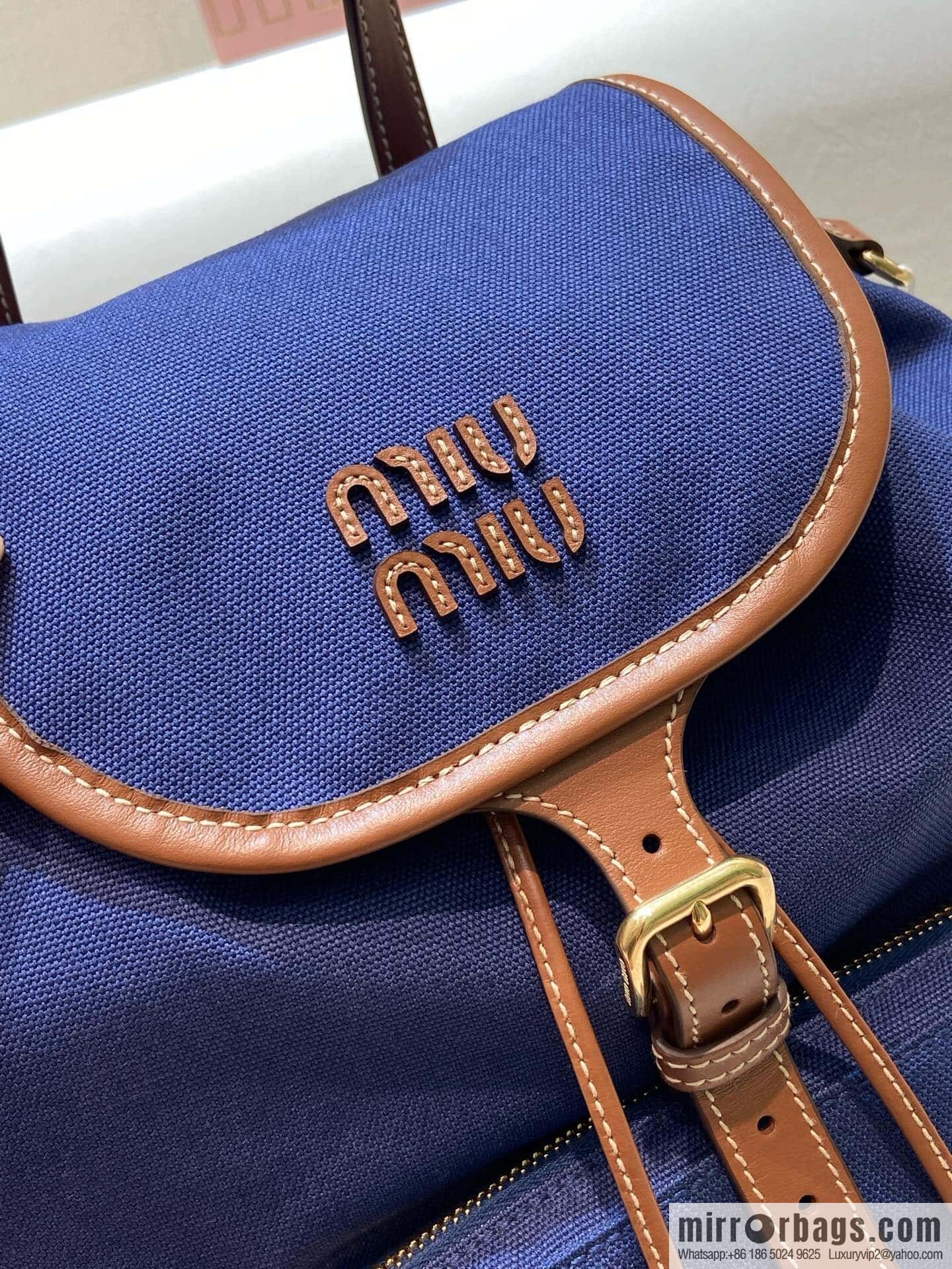 MIUMIU 💕 new backpack 💕 5BZ042 💕💕 blue