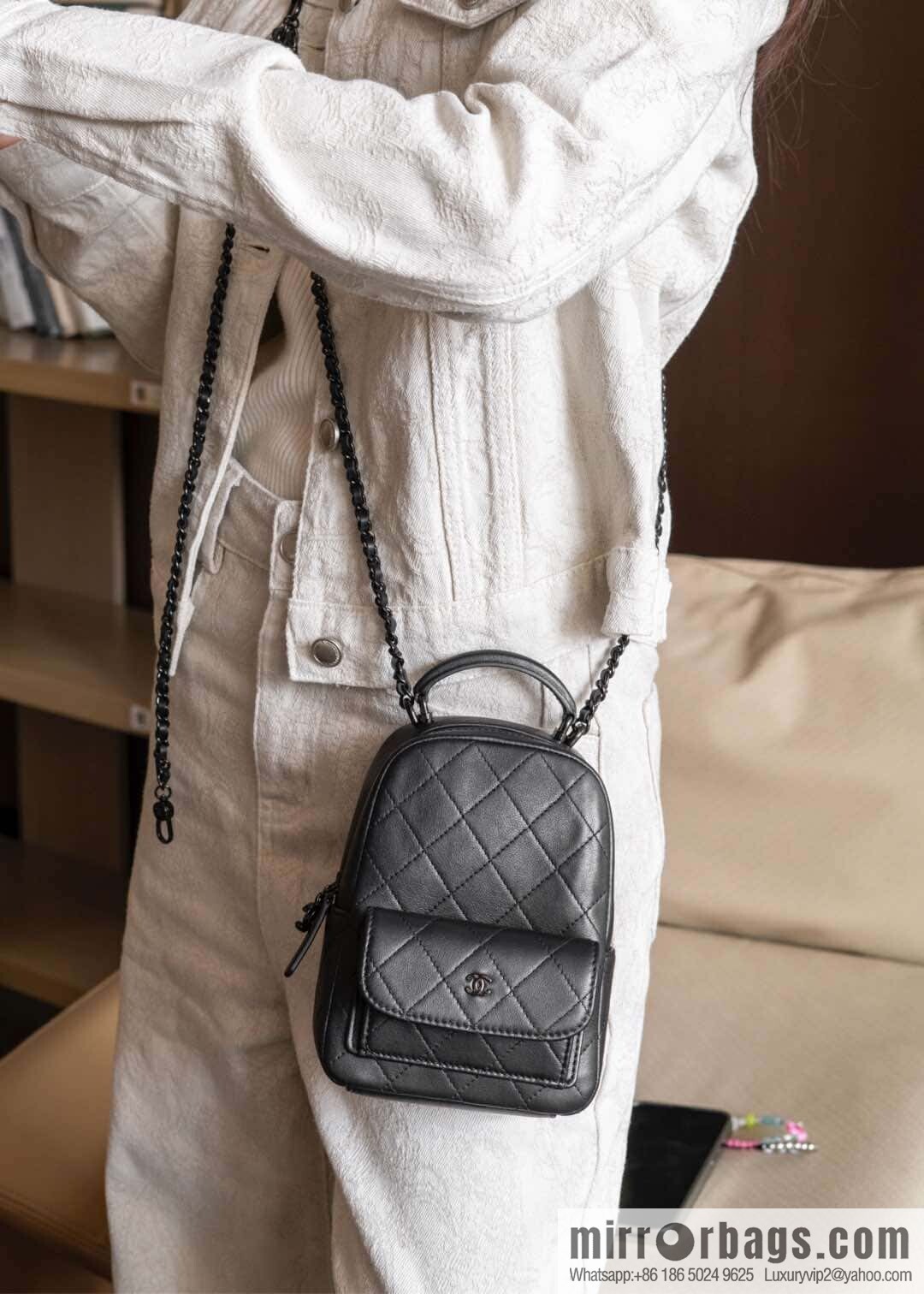 ππ‘ππ§ππ₯ πππ π¬π¨ ππ₯πππ€ π¦π’π§π’ small schoolbag, all black π€ AP3753