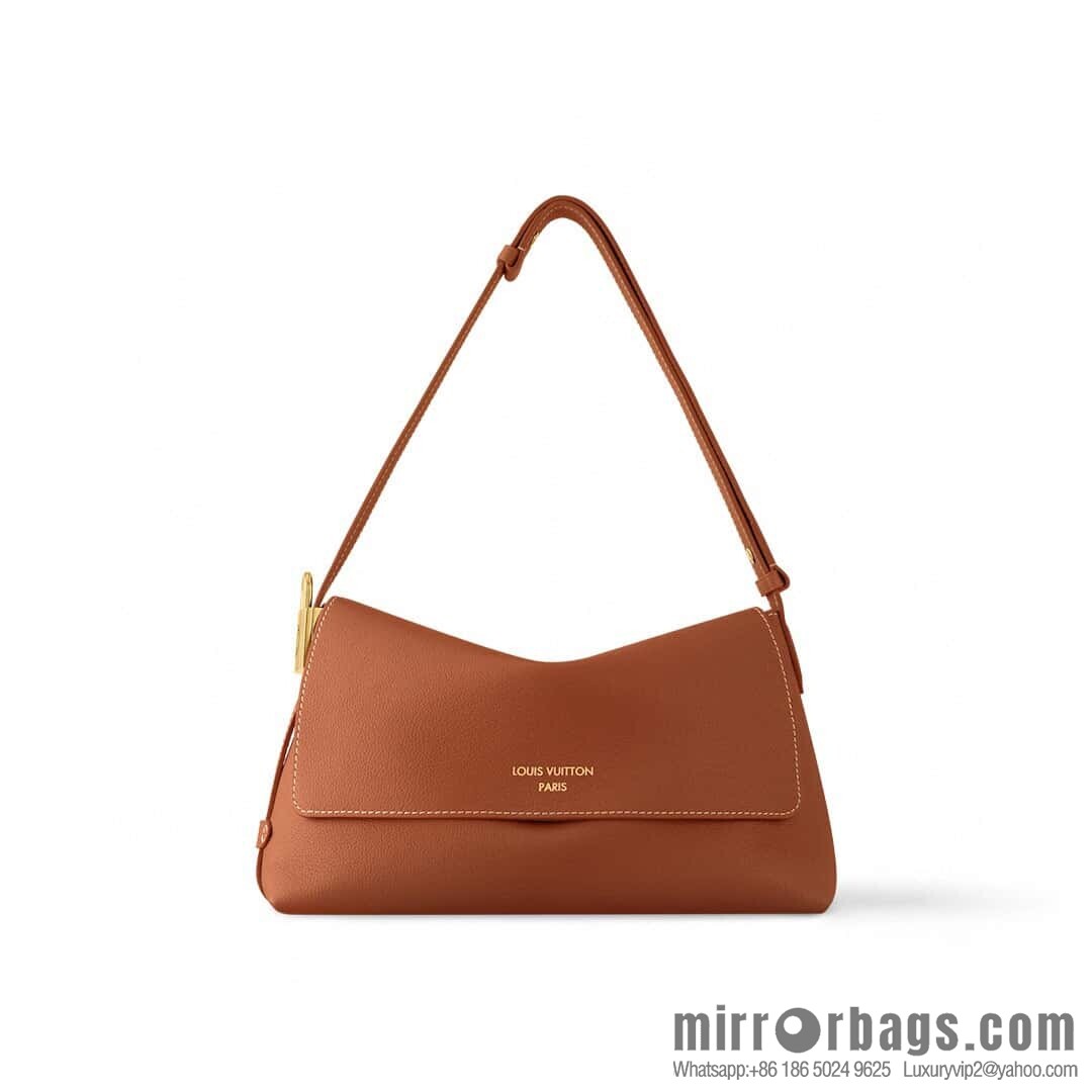 [Boutique‑grade] M13148 black M13151 brown, full leather shoulder bag Low Key Messenger handbag