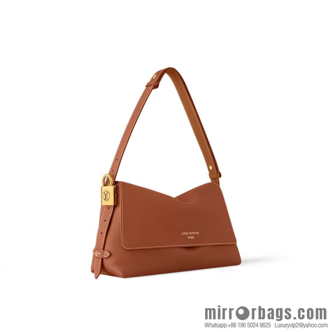 [Boutique‑grade] M13148 black M13151 brown, full leather shoulder bag Low Key Messenger handbag