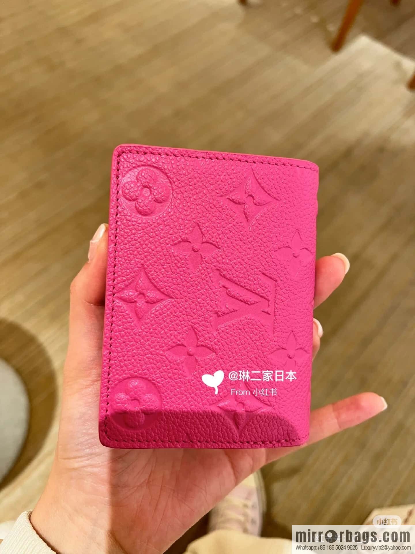 [Boutique‑grade] M13619 rose red and white, two-fold zipper wallet LV x TM Portfolio Claire wallet