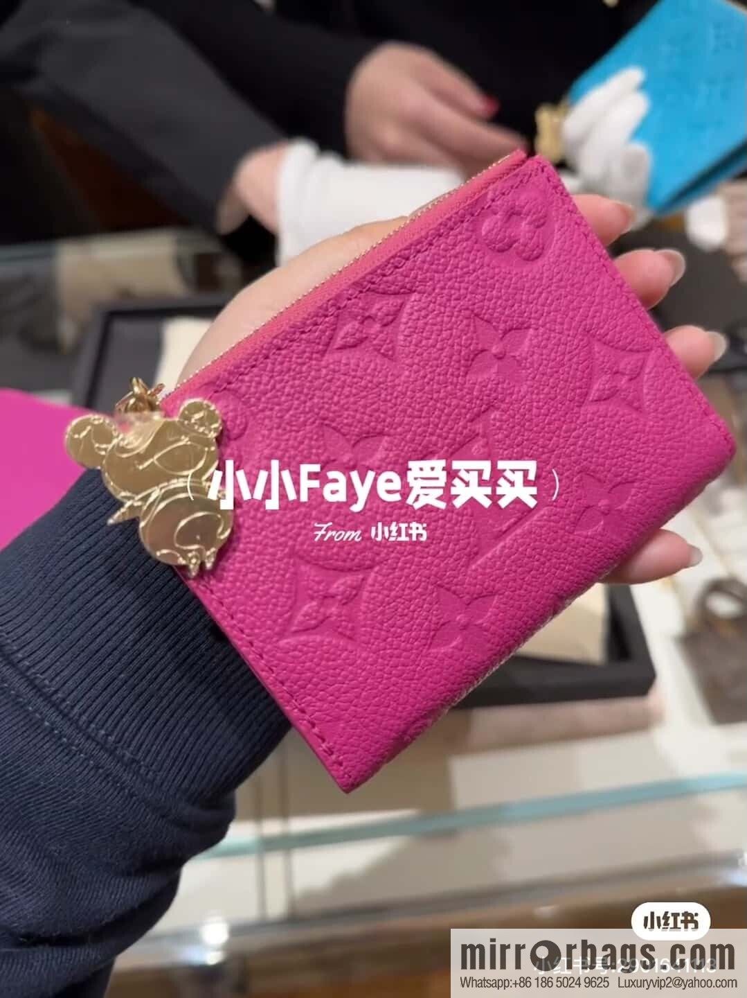 [Boutique‑grade] M14087 rose red and white, two fold wallet LV x TM Portfolio Lisa wallet