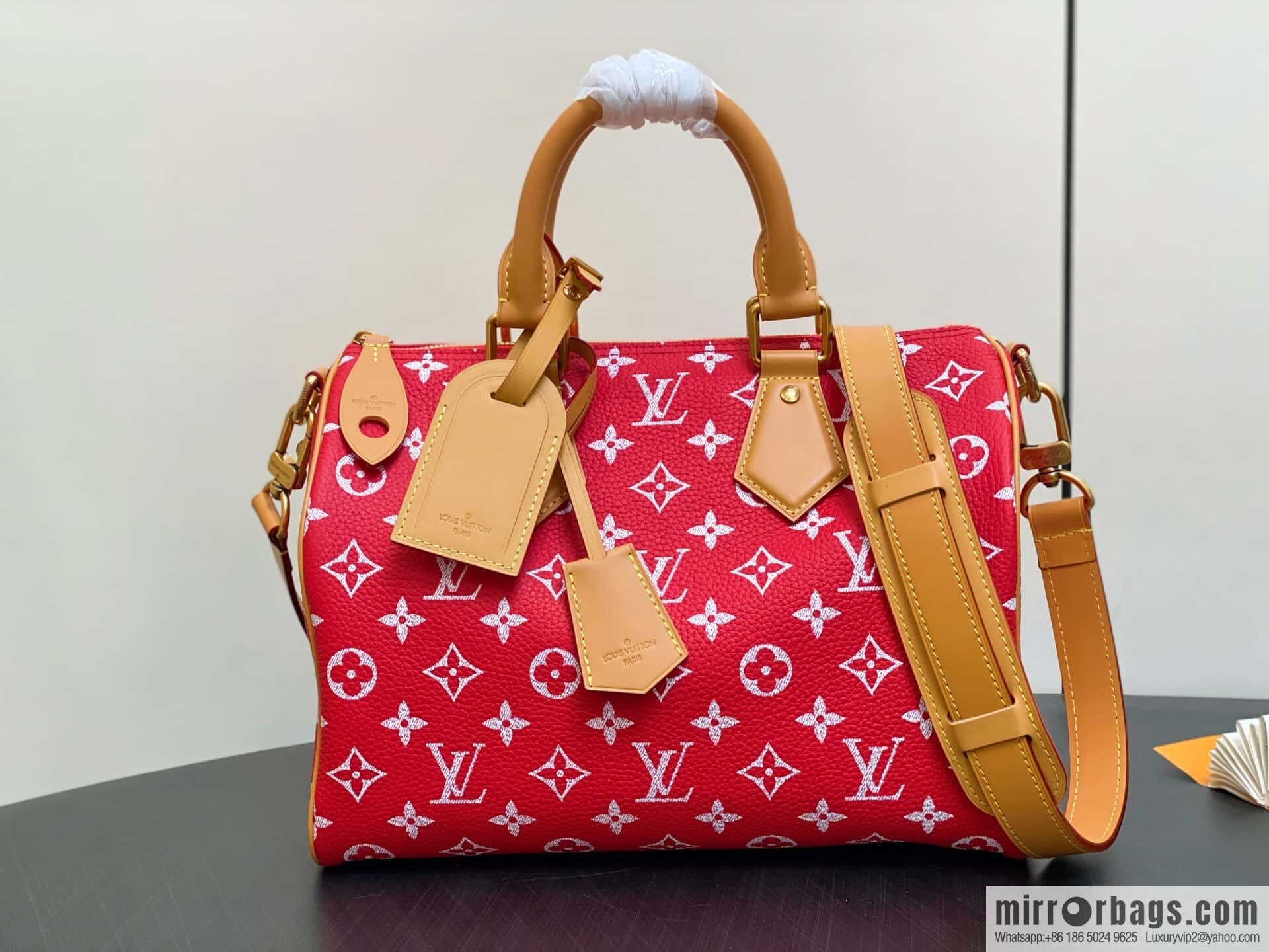 [Boutique‑grade] M14067 red, full leather pillow bag peedy SPEEDY P9 BANDOULIZRE30 handbag