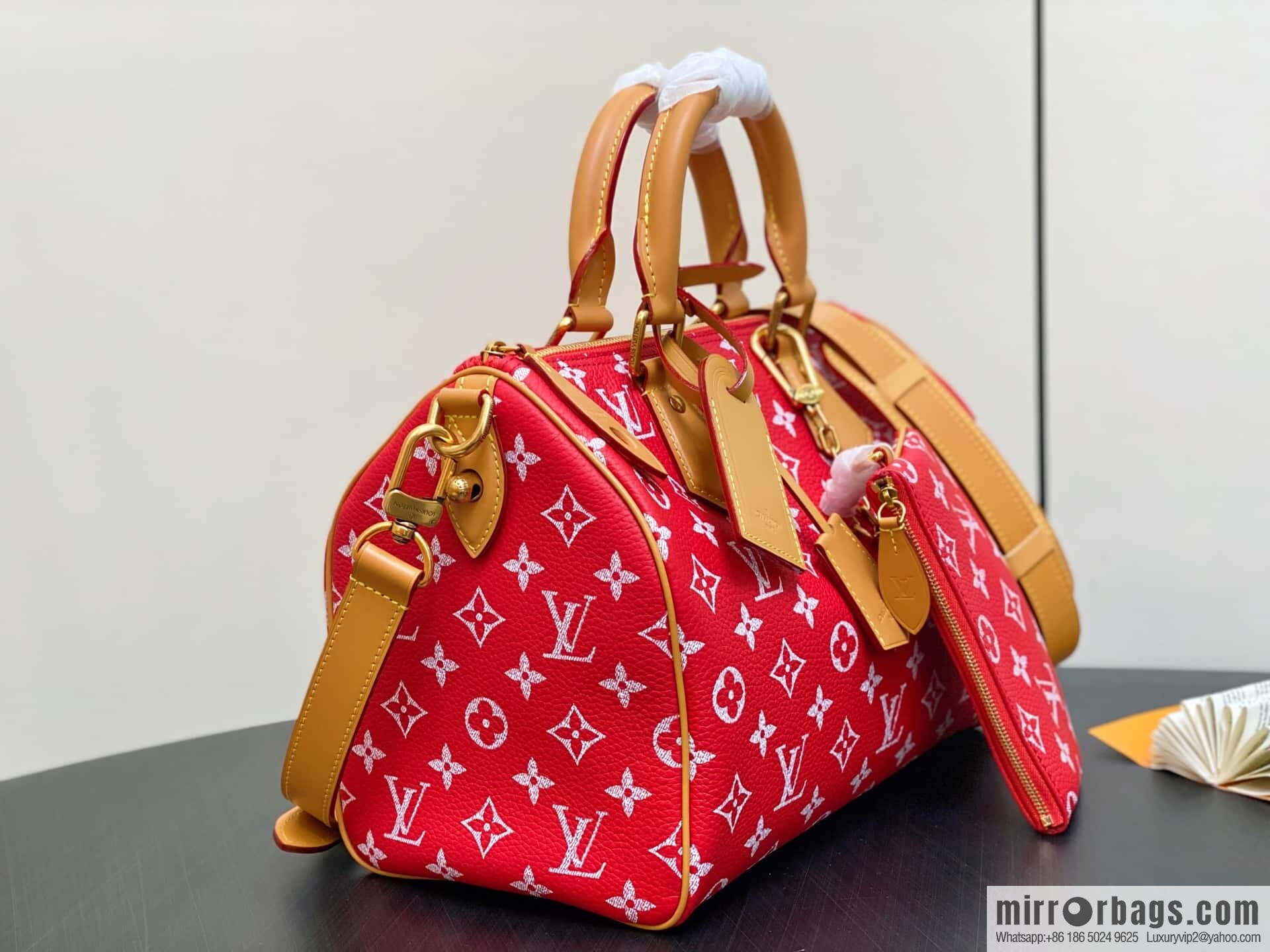 [Boutique‑grade] M14067 red, full leather pillow bag peedy SPEEDY P9 BANDOULIZRE30 handbag
