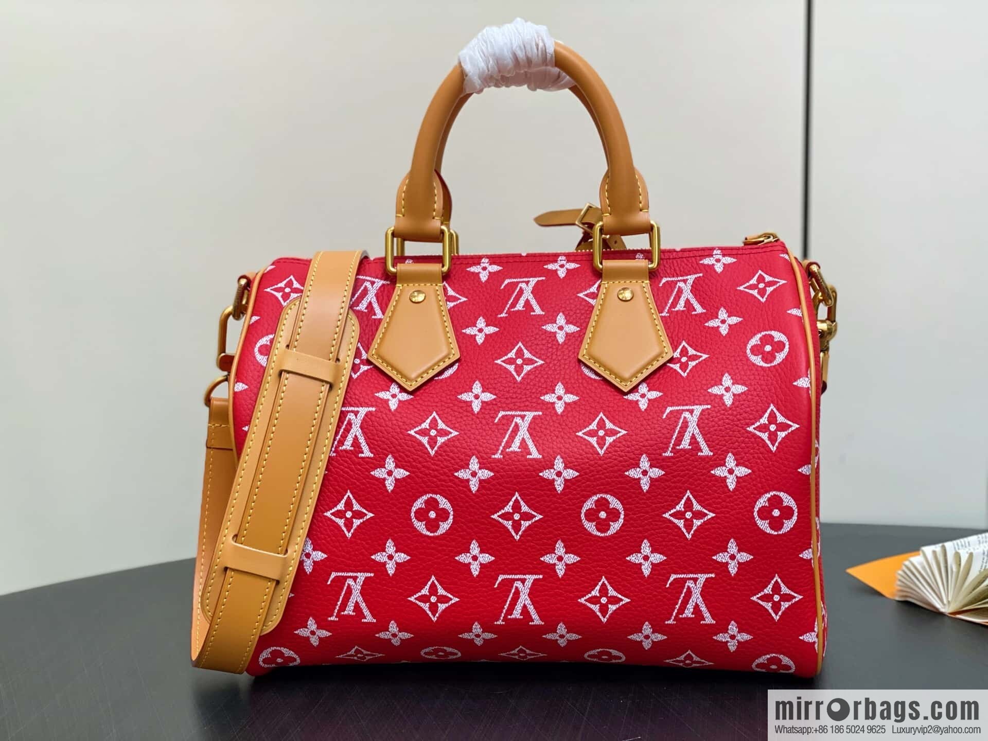 [Boutique‑grade] M14067 red, full leather pillow bag peedy SPEEDY P9 BANDOULIZRE30 handbag