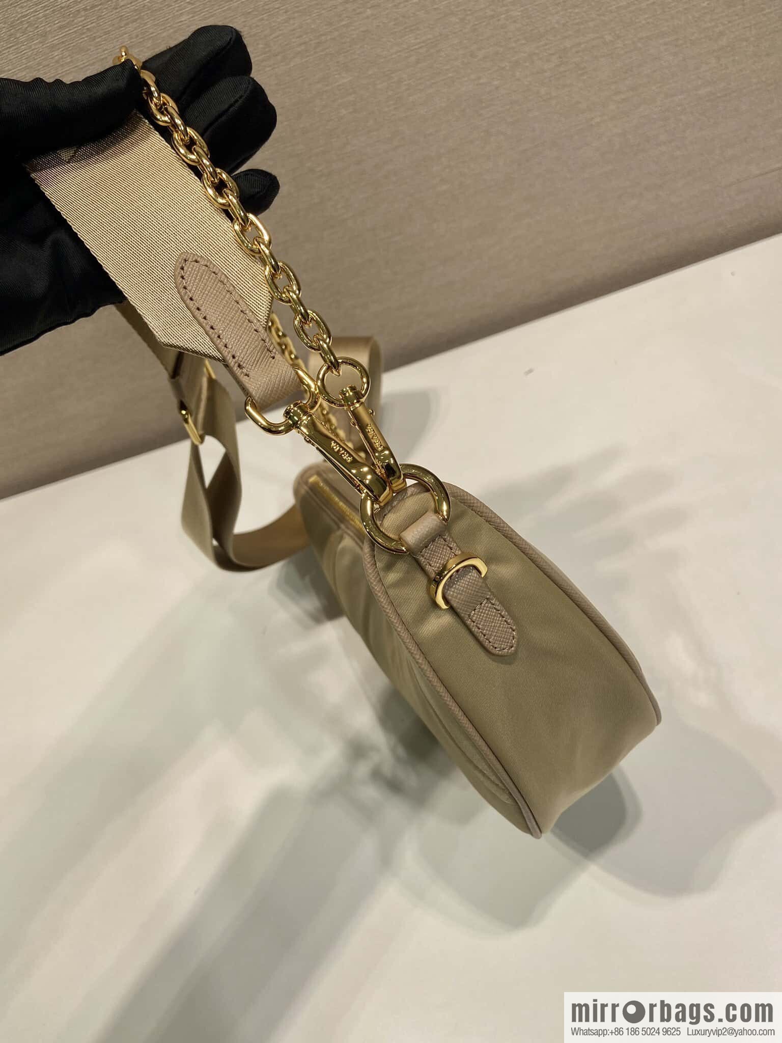 PRADA 🎉 new crescent bag 🎉 1BH222 multifunctional 🎉🎉 apricot