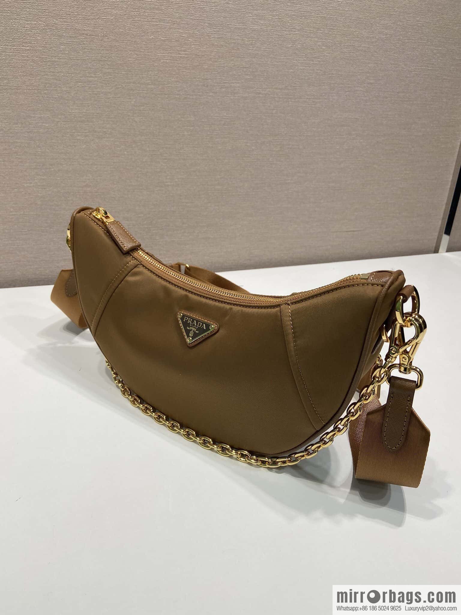 PRADA 🎉 new crescent bag 🎉 1BH222 multifunctional 🎉🎉 caramel color
