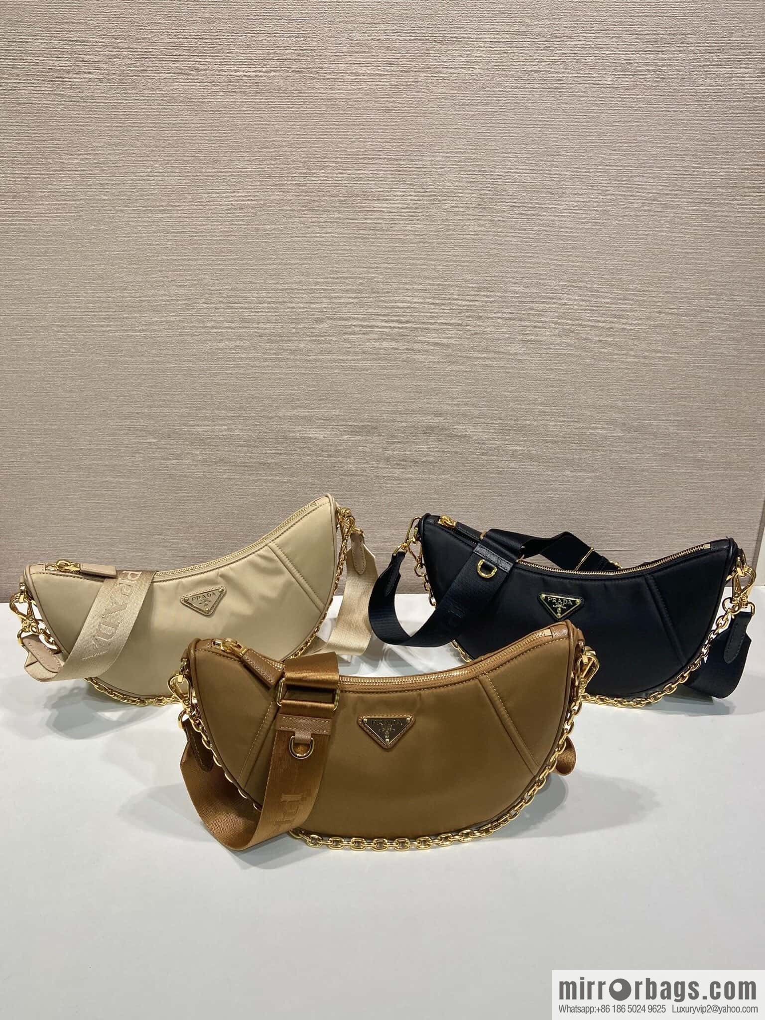PRADA 🎉 new crescent bag 🎉 1BH222 multifunctional 🎉🎉 caramel color