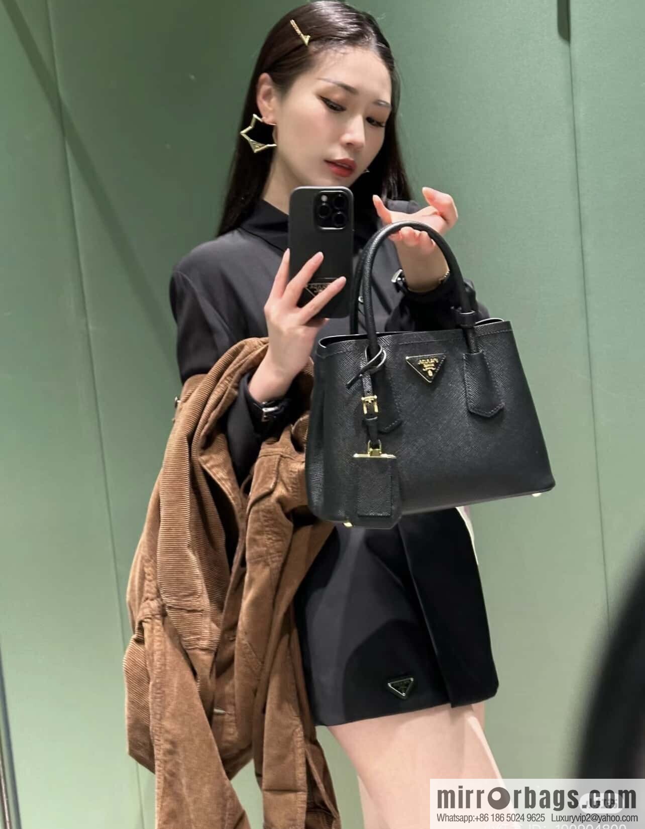 PRADA 🎉 new 🎉 1BG443 small shopping bag 🎉🎉 black