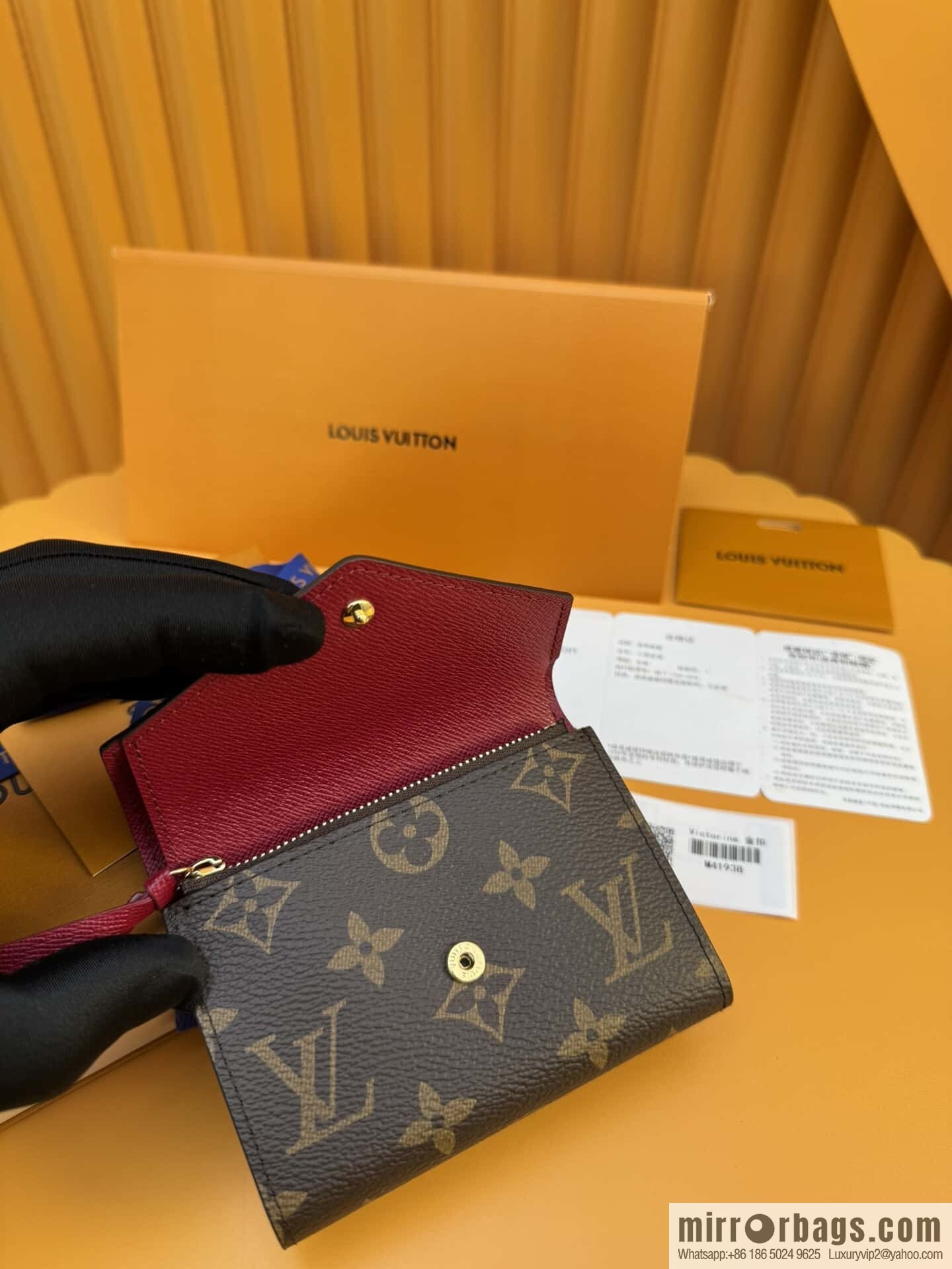 LV Victorine Wallet M41938 Gold Buckle