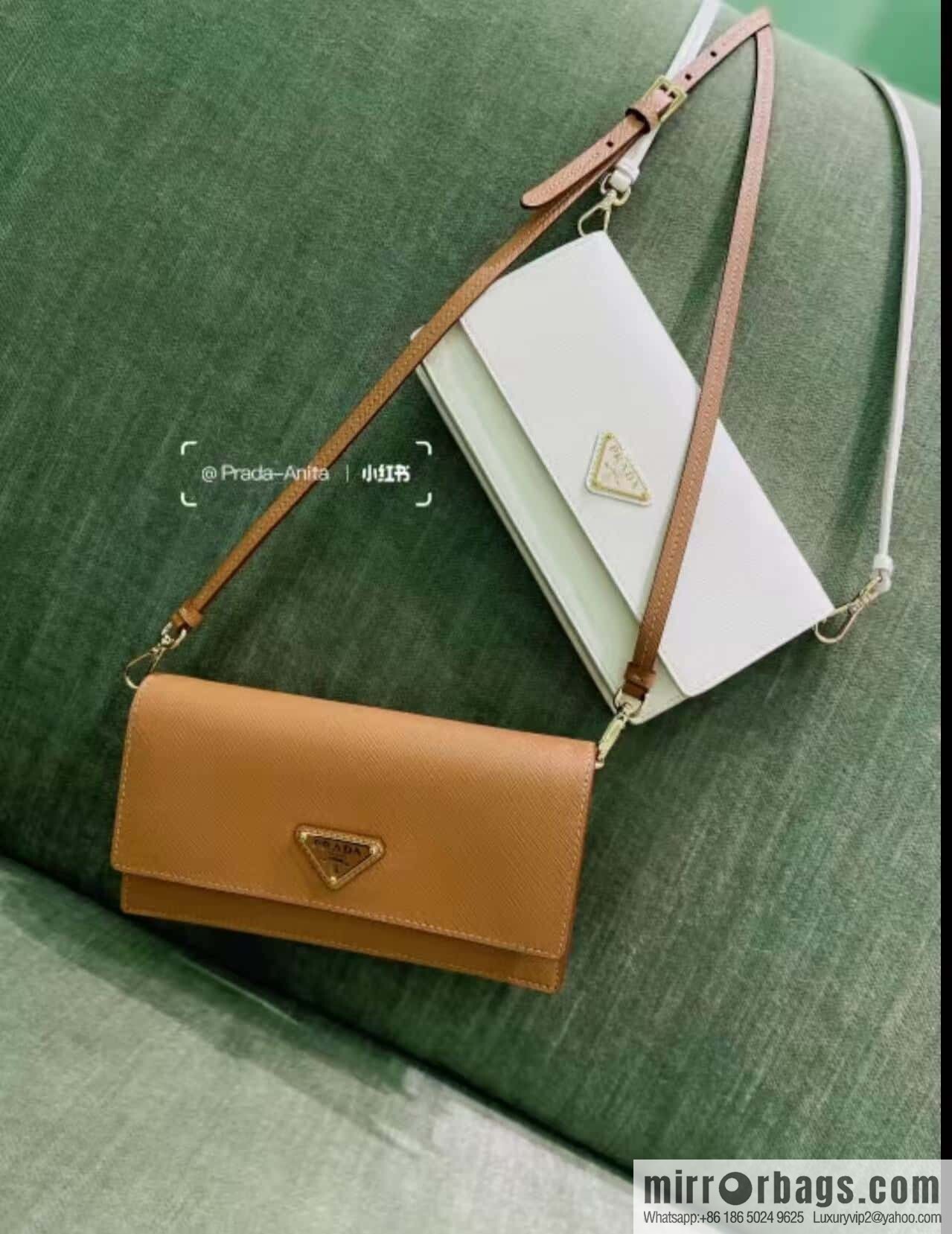 PRADA 🎉 new mini handbag 🎉 1NF059 mobile phone bag 🎉🎉 caramel color