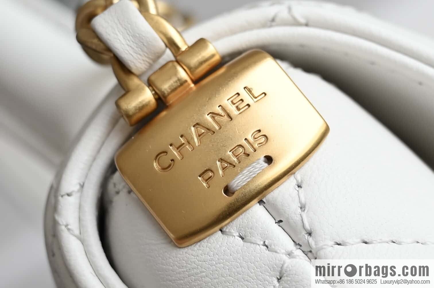 CHANEL 25P Handle Kelly Horizontal S AS5354 White