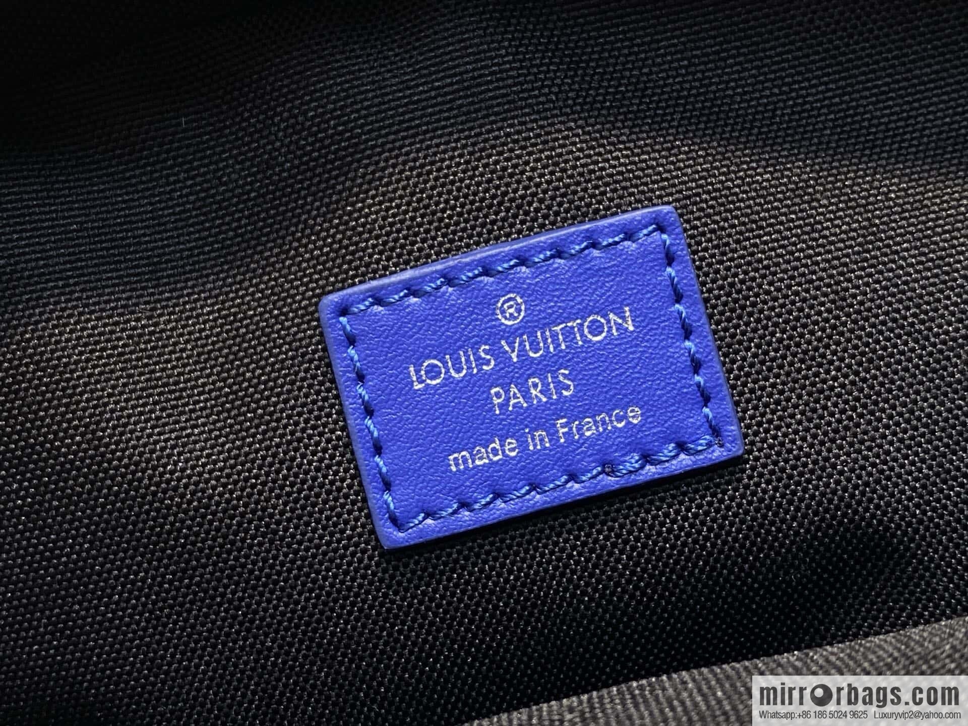 [Boutique‑grade] N00086 black grid blue label, men's bag, breast bag, shoulder bag AVENUE shoulder bag