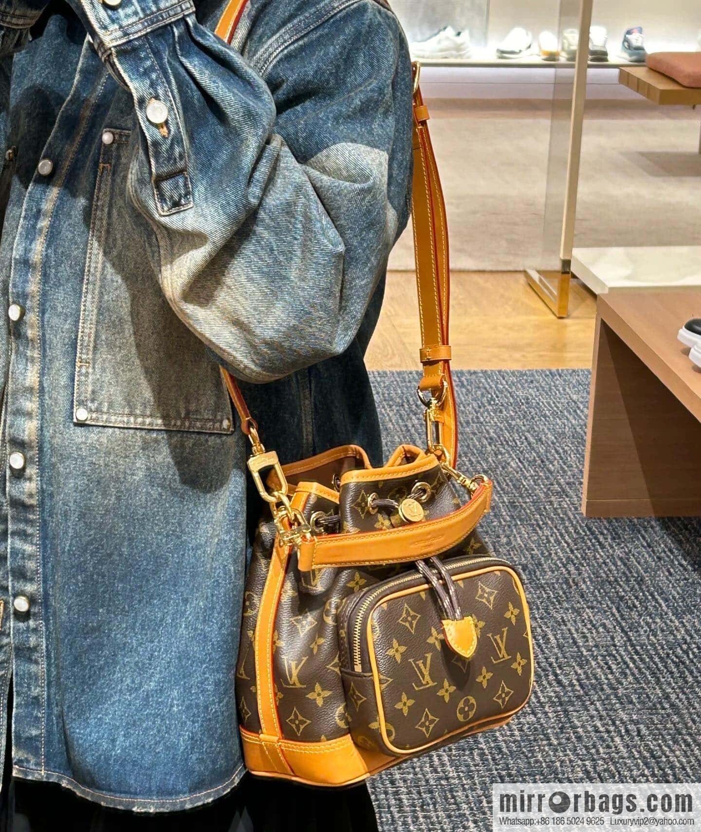 [Boutique‑grade] M14017 presbyopia yellow skin, medieval bucket bag NO ÉCARGO handbag