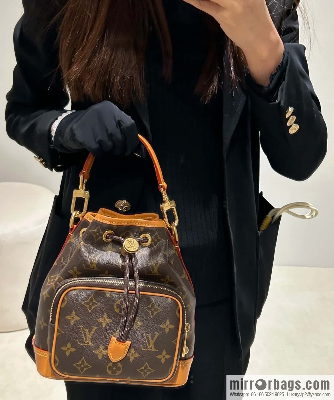 [Boutique‑grade] M14017 presbyopia yellow skin, medieval bucket bag NO ÉCARGO handbag