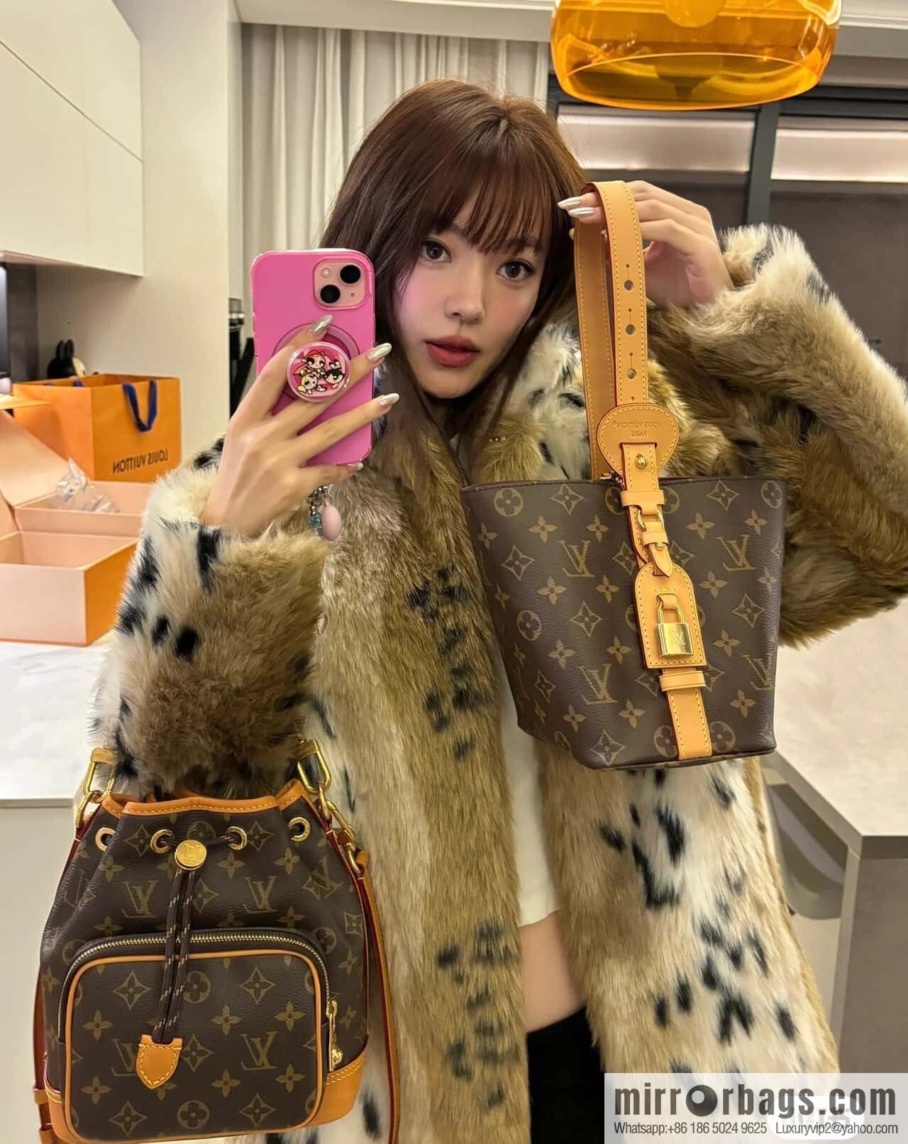 [Boutique‑grade] M14017 presbyopia yellow skin, medieval bucket bag NO ÉCARGO handbag