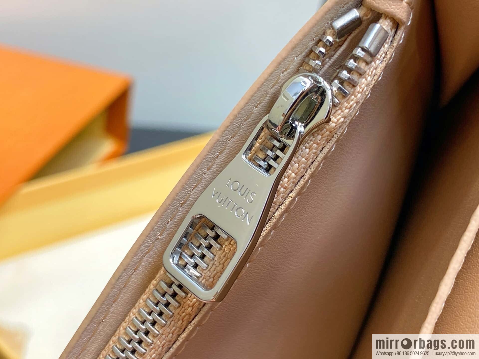 [Boutique‑grade] M14251 khaki, full leather long suit clip BRAZZA wallet