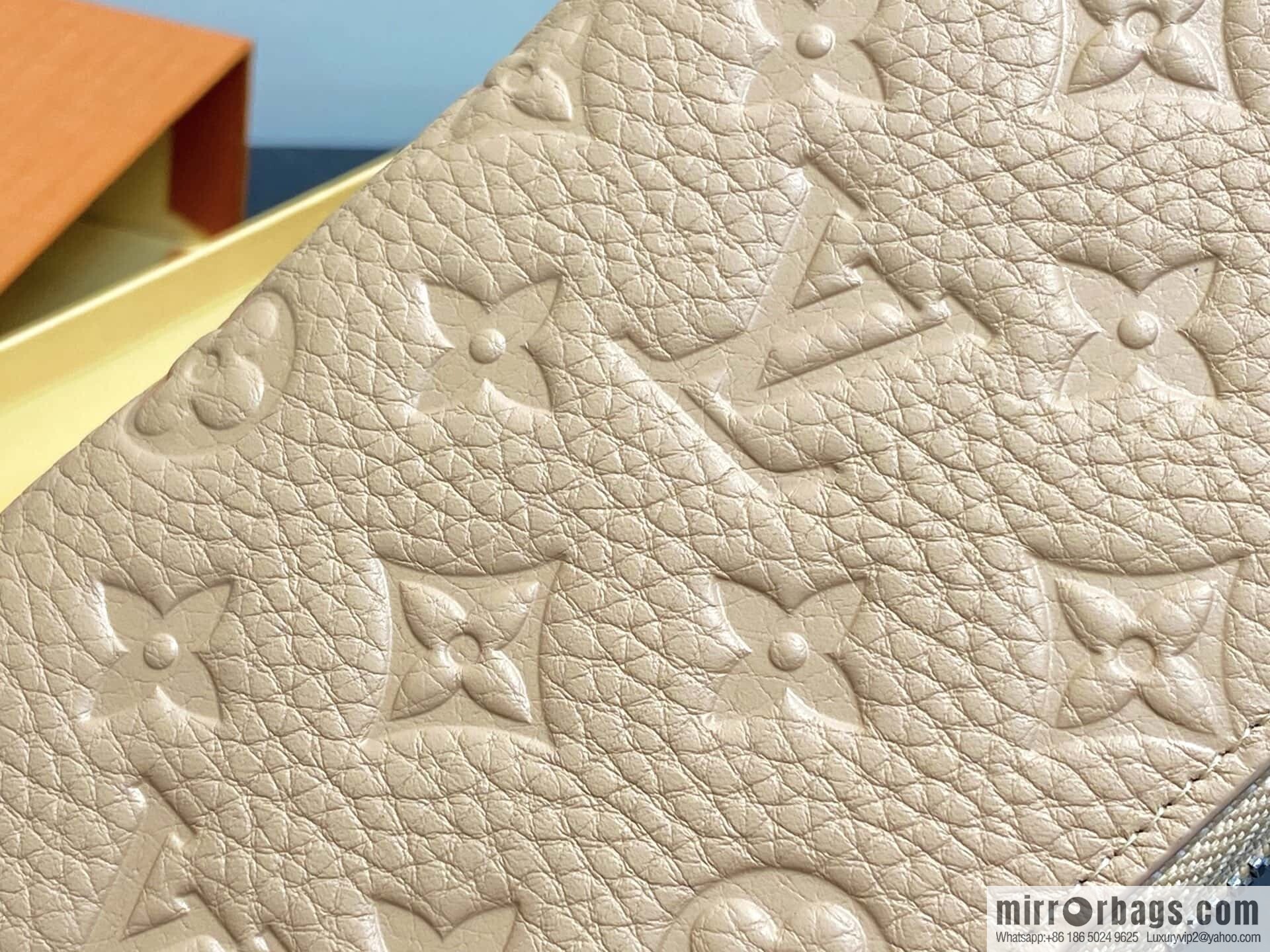 [Boutique‑grade] M14141 khaki, full leather single zipper wallet Zippy wallet