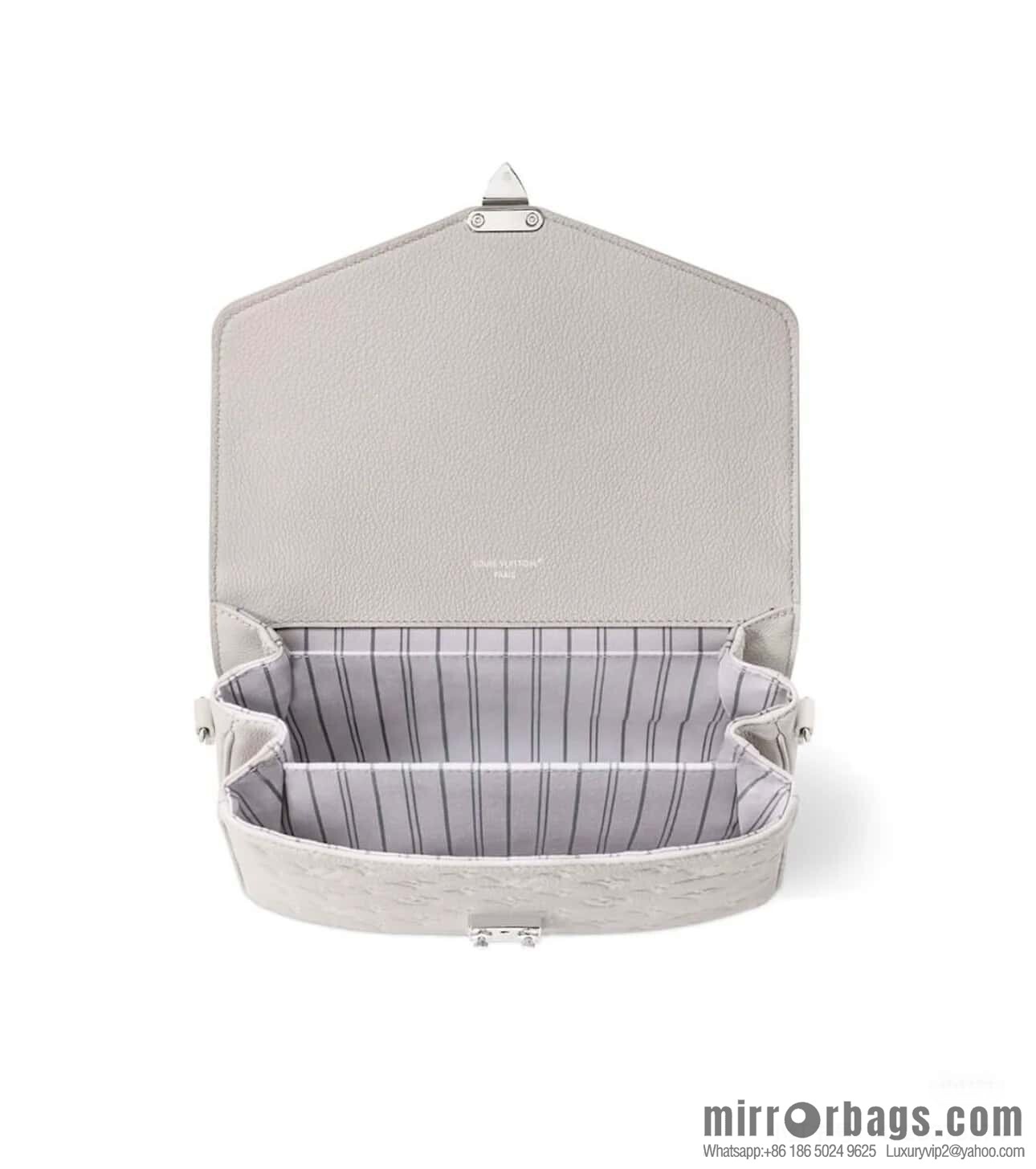 [Boutique‑grade] M41487 hazy gray taro purple, full leather embossed messenger bag Pochette Métis handbag