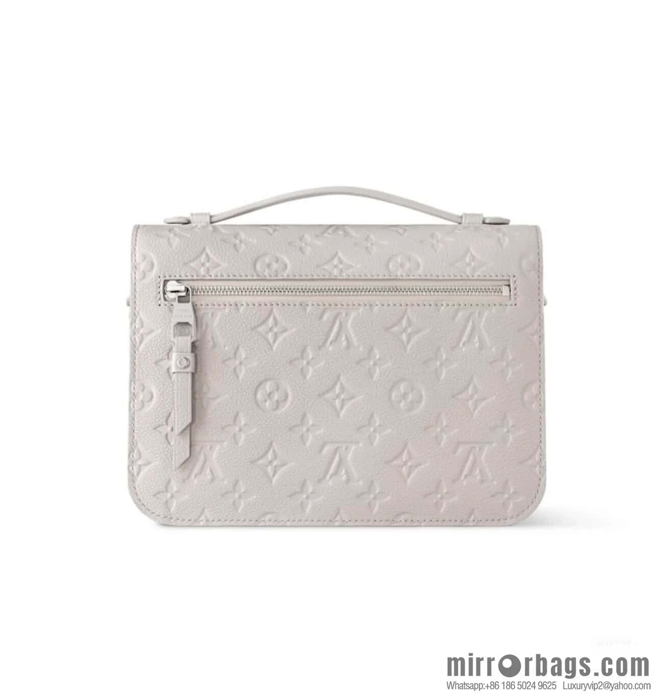 [Boutique‑grade] M41487 hazy gray taro purple, full leather embossed messenger bag Pochette Métis handbag