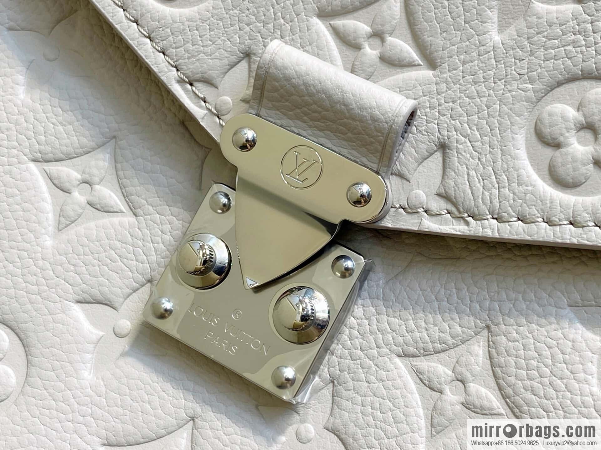 [Boutique‑grade] M41487 hazy gray taro purple, full leather embossed messenger bag Pochette Métis handbag