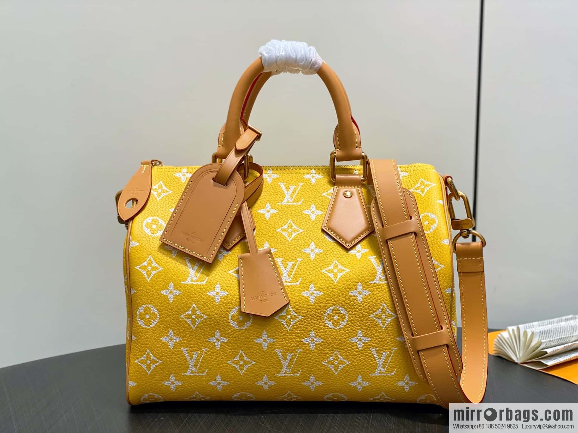 [Boutique‑grade] M21114 yellow, full leather pillow bag speedy SPEEDY P9 BANDOULIZRE30 handbag