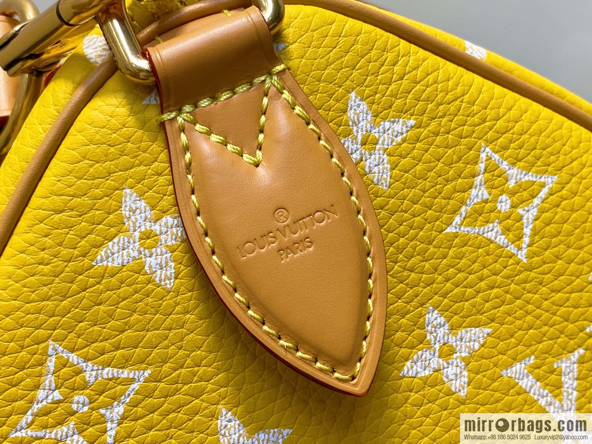 [Boutique‑grade] M21114 yellow, full leather pillow bag speedy SPEEDY P9 BANDOULIZRE30 handbag